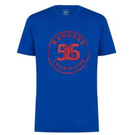 Castore Rangers 55 Champions T-Shirt Mens
