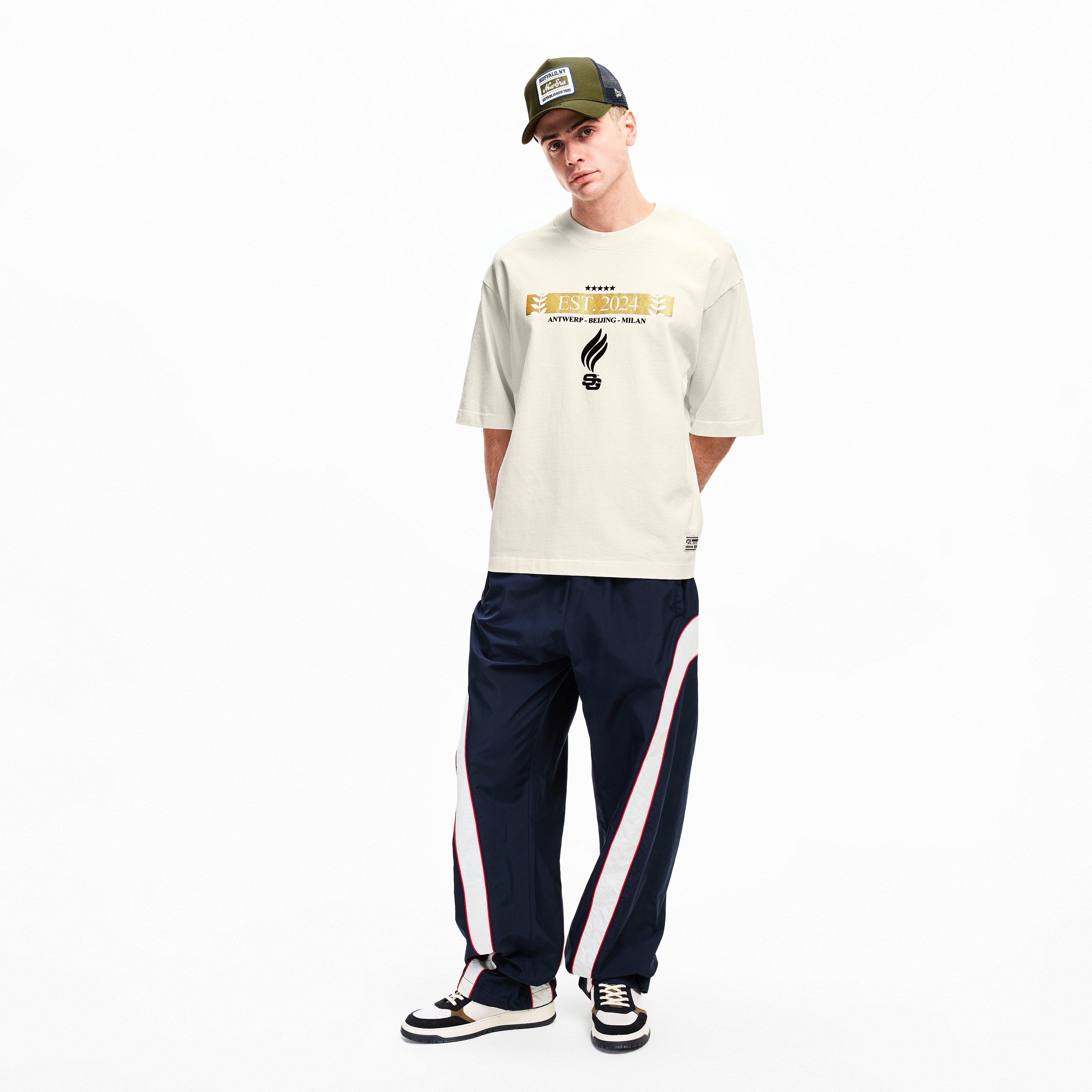 Cannoli Cream - Summer Games - Men's Laurel Logo Tee Oversized Fit Oversized T-Shirt - 5