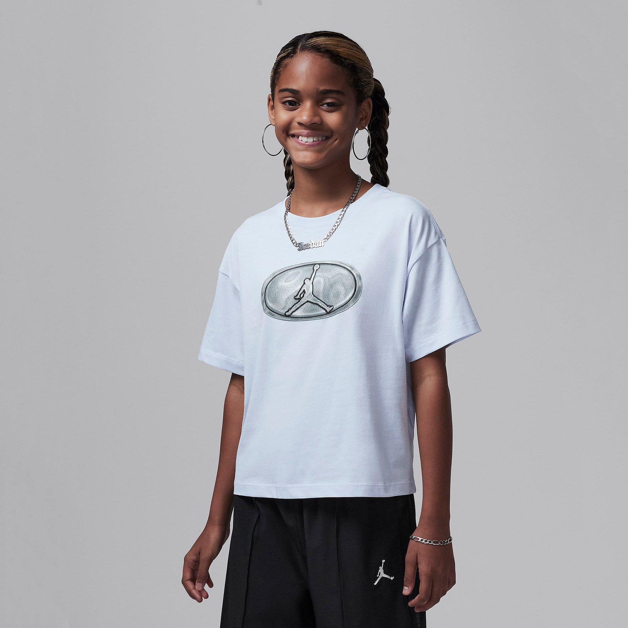 Football Gray - Air Jordan - Blue T-Shirt Juniors - 4