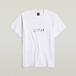 G Star Handwriting Back Print Loose T Shirt