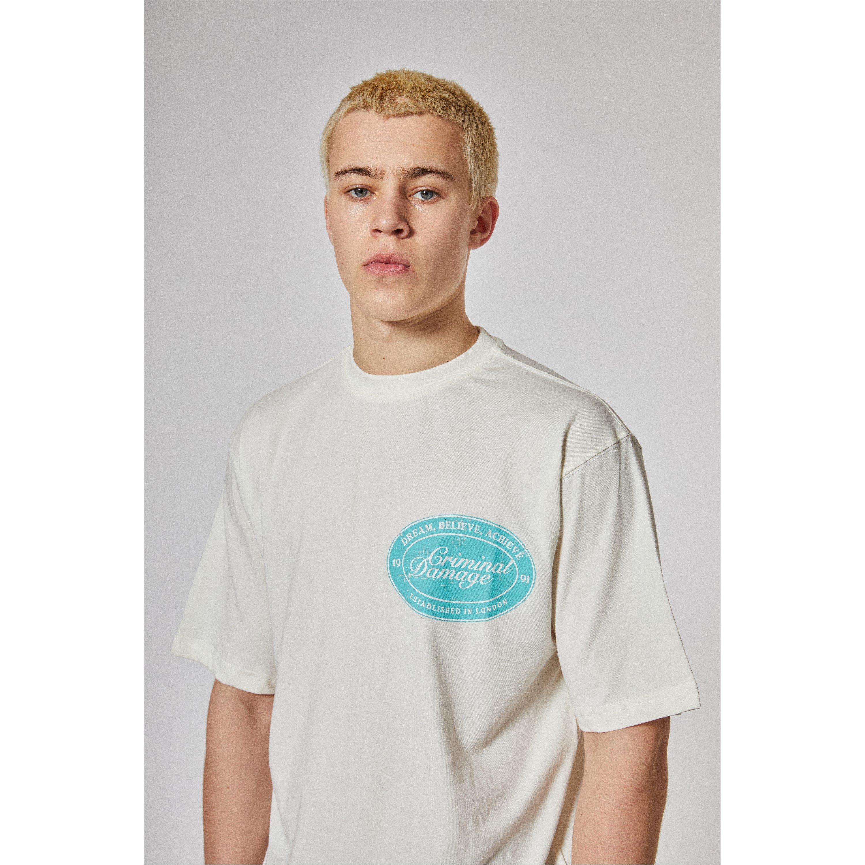 Off White - Criminal Damage - Men's Garage Oversized T-Shirt - 4