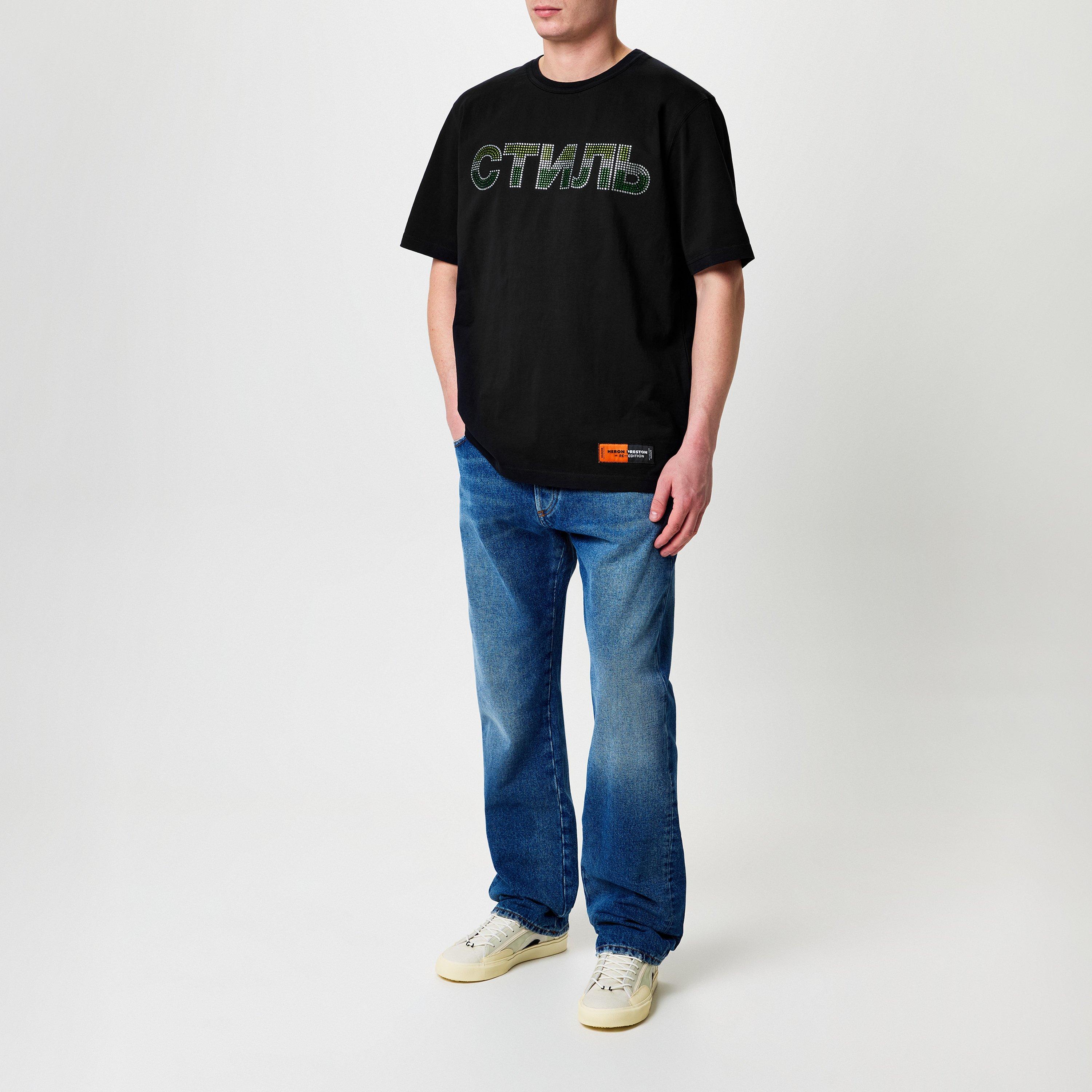 Black - Heron Preston - Men's Logo Regular Fit T-Shirt - 4