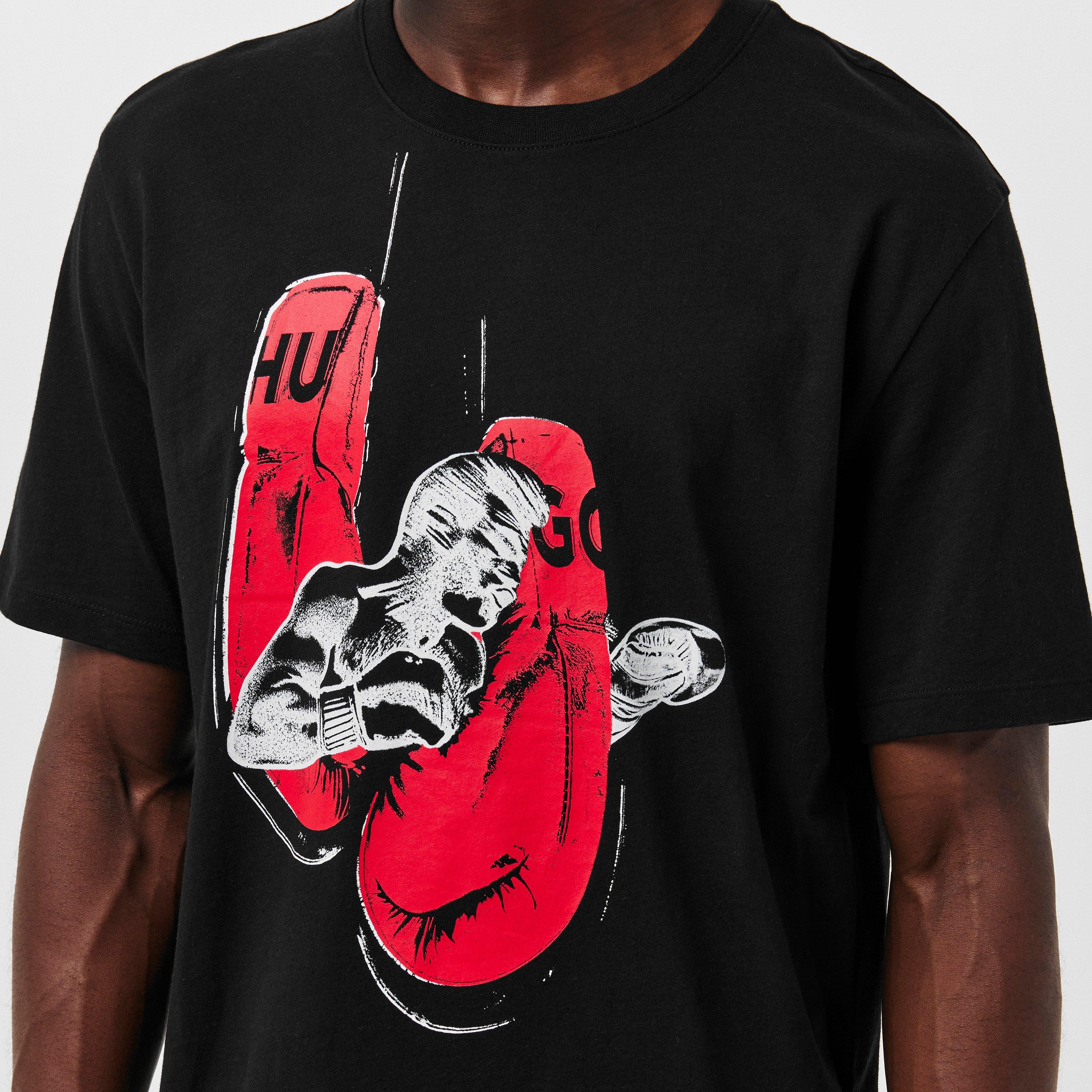 Black 001 - Hugo - Men's Regular Fit T-Shirt - 4