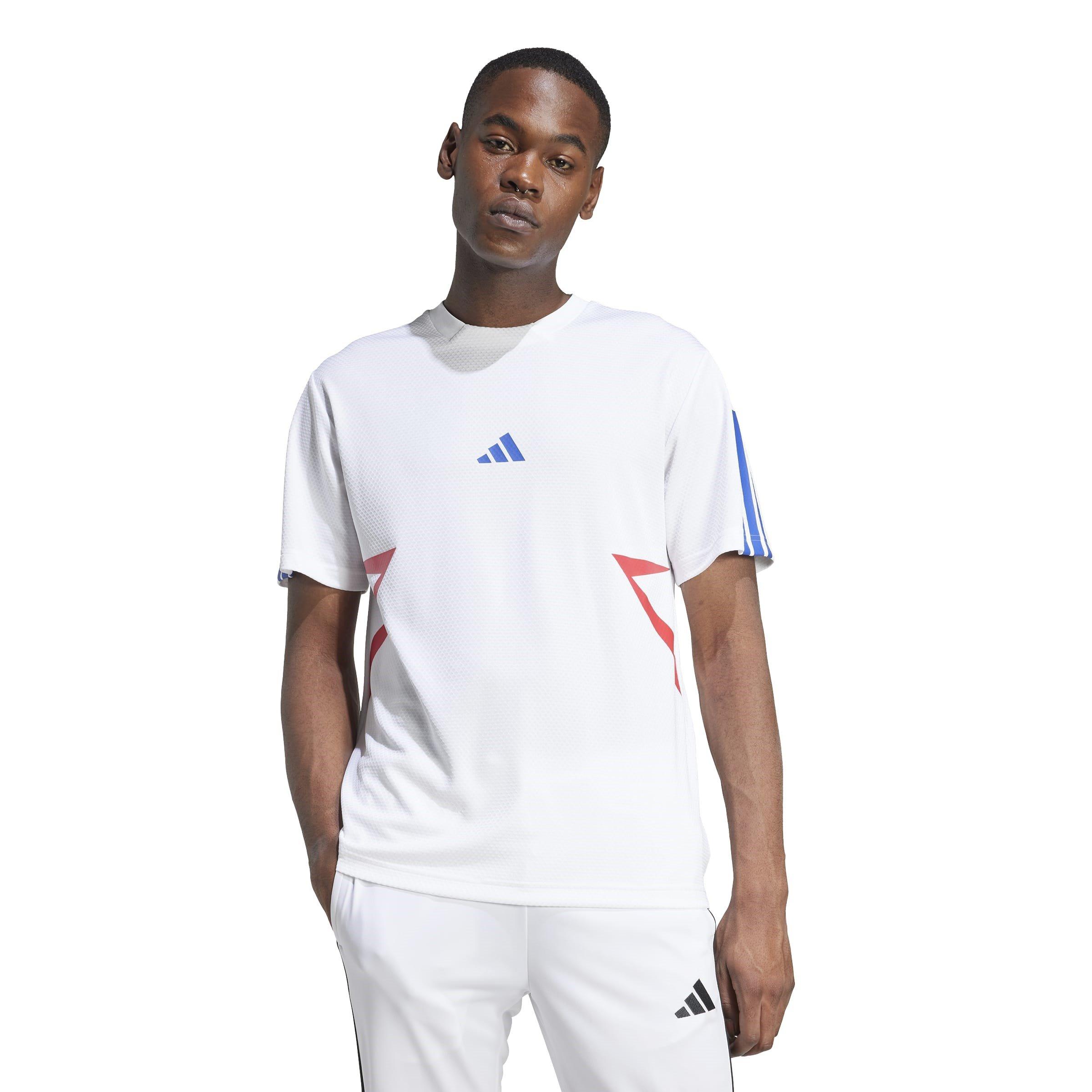 Wht/Ruby/Blue - adidas - House of Tiro Colorblock Mens T-Shirt - 2
