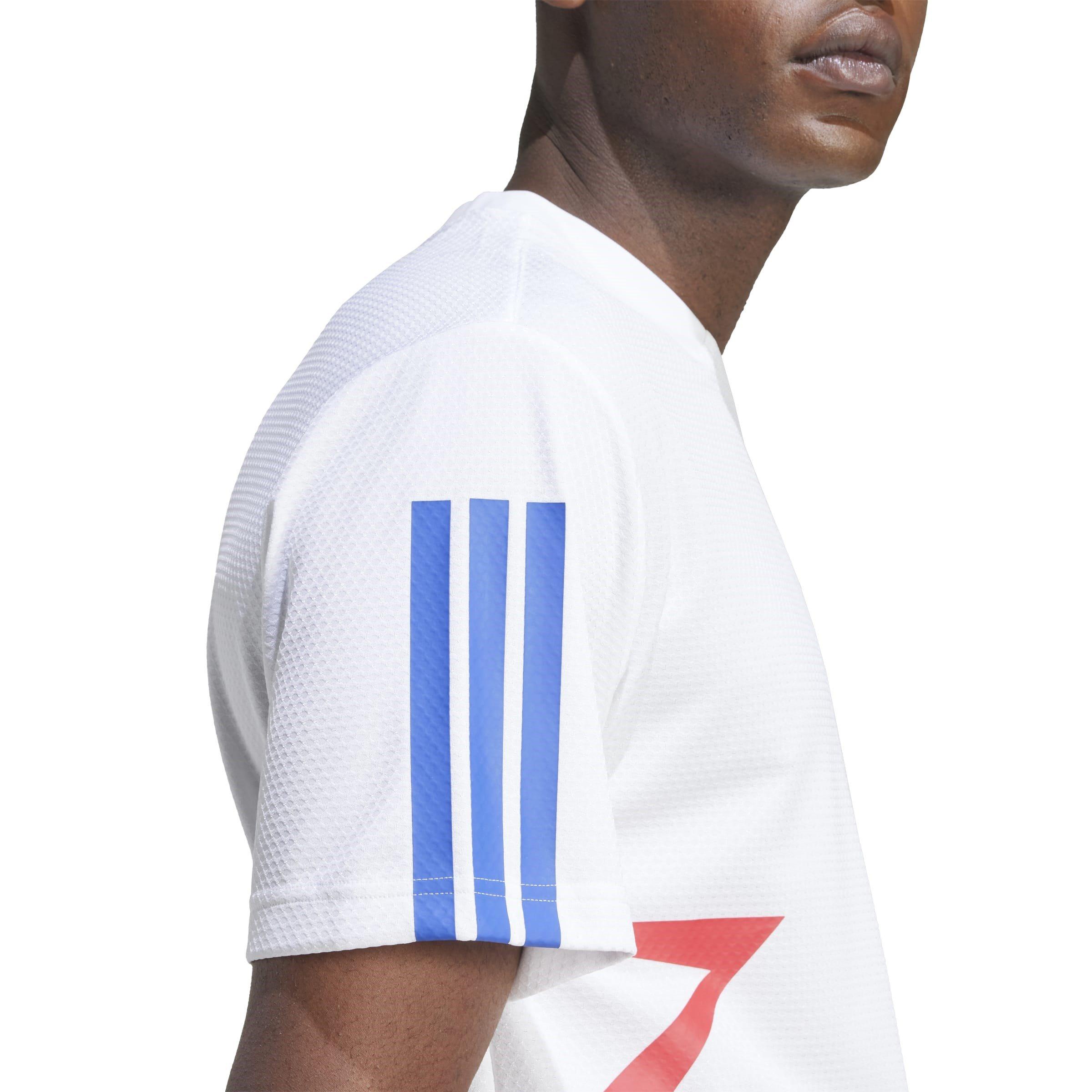 Wht/Ruby/Blue - adidas - House of Tiro Colorblock Mens T-Shirt - 5