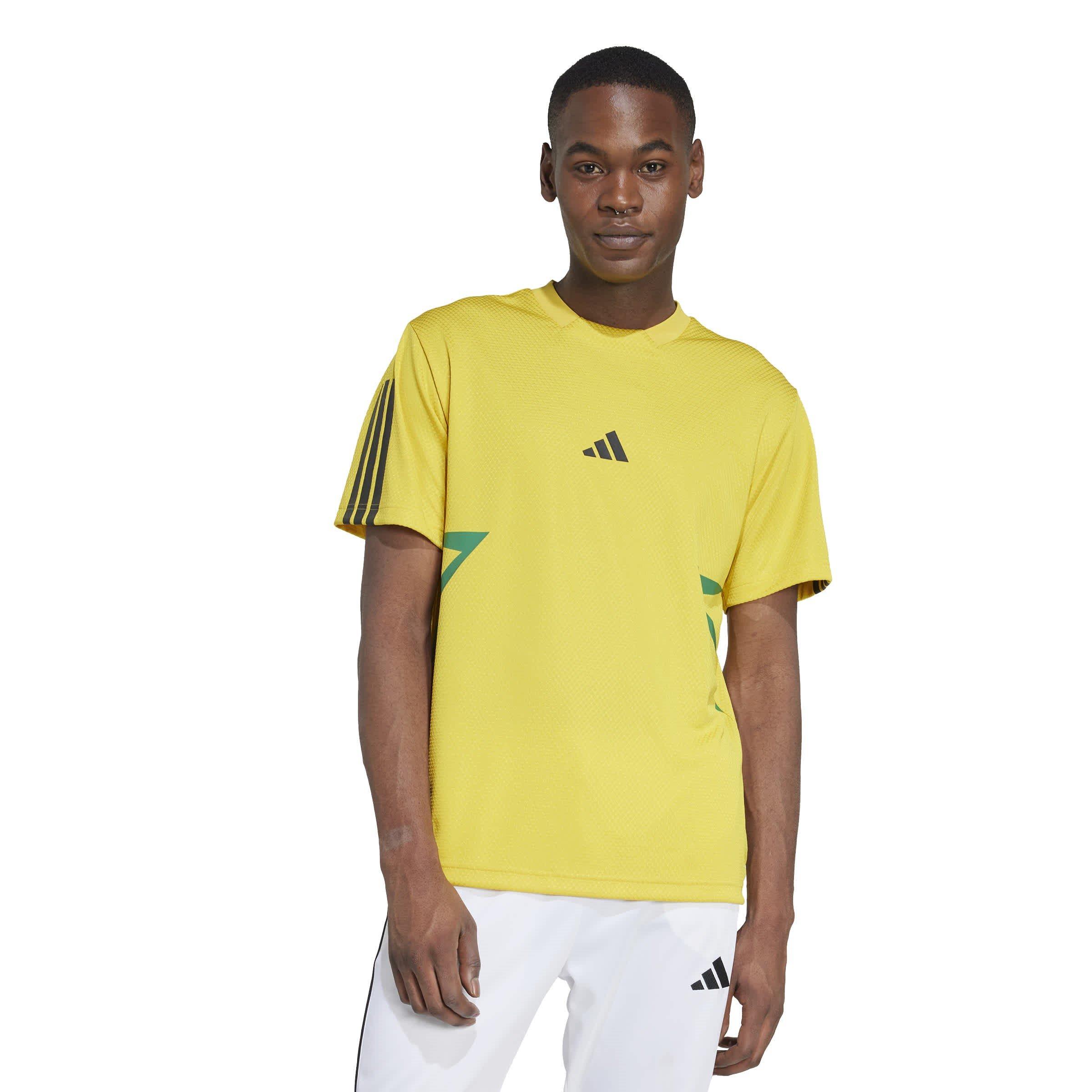 Yell/Green/Blk - adidas - House of Tiro Colorblock Mens T-Shirt - 2