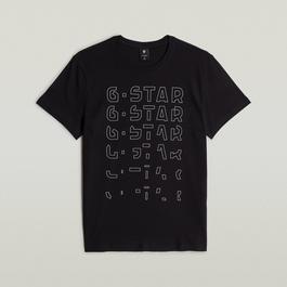 G Star Gradient Graphic T Shirt