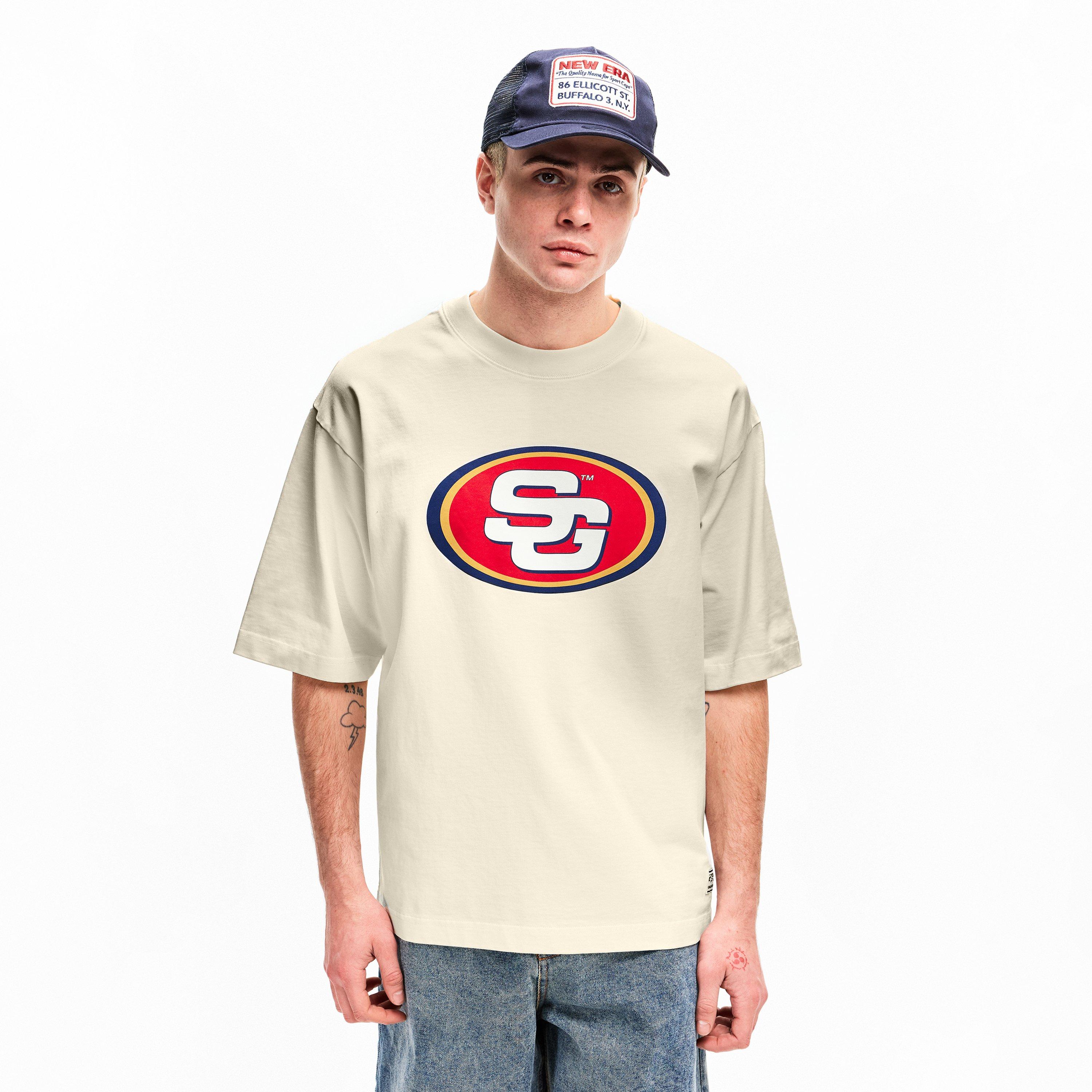 Cannoli Cream - Summer Games - Men's Skate Logo Tee Oversized Fit Oversized T-Shirt - 3
