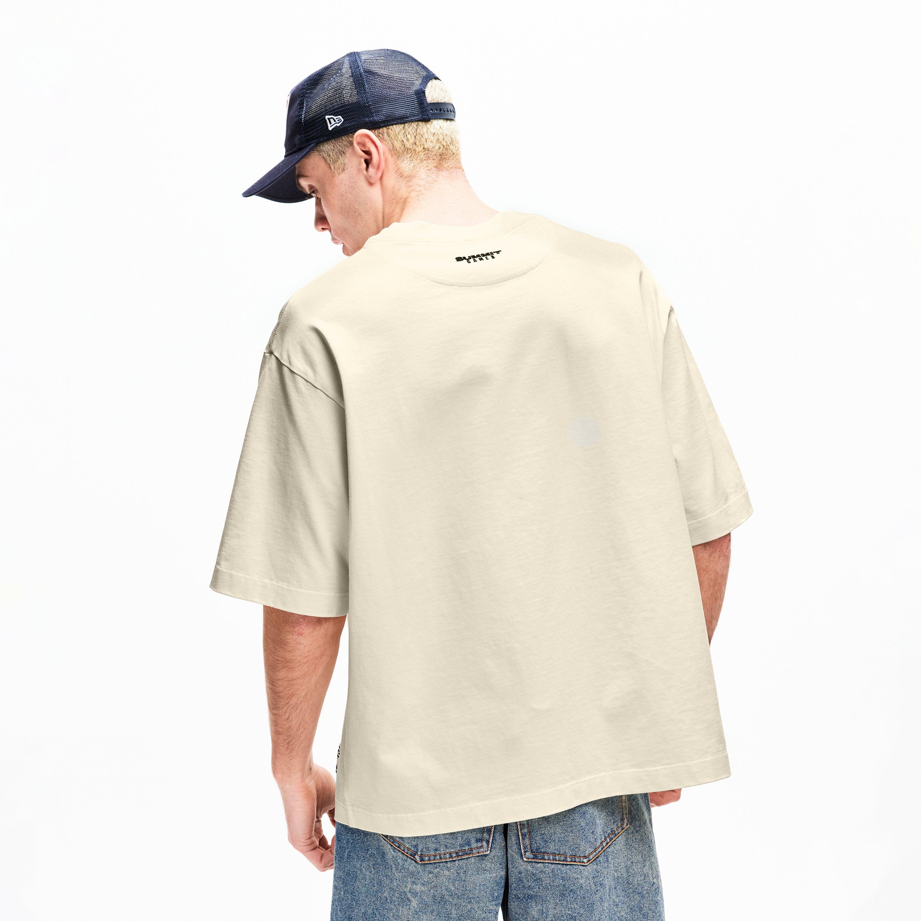 Cannoli Cream - Summer Games - Men's Skate Logo Tee Oversized Fit Oversized T-Shirt - 4