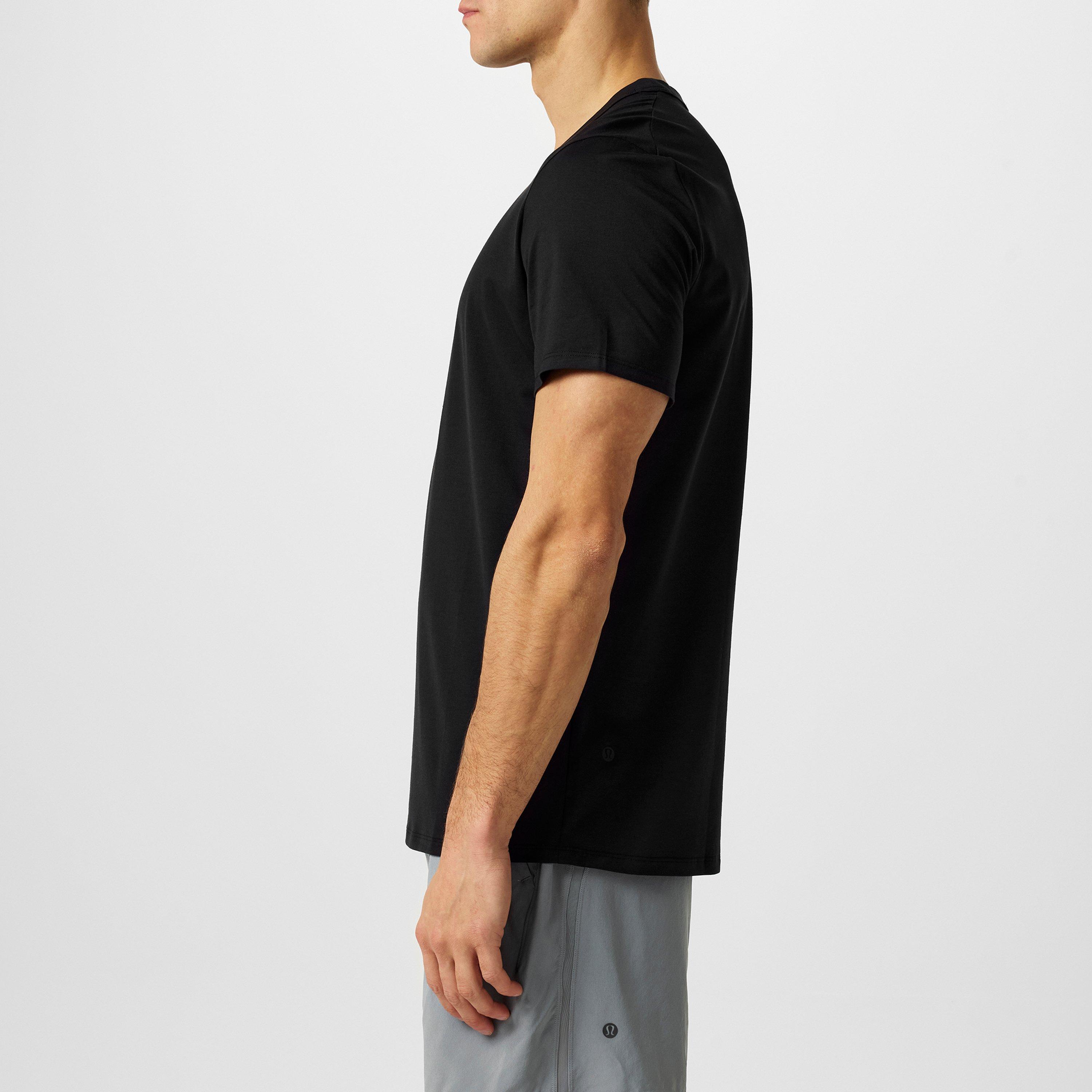 Black - Lululemon - Men'S Cotton Fundamental T-Shirt - 5