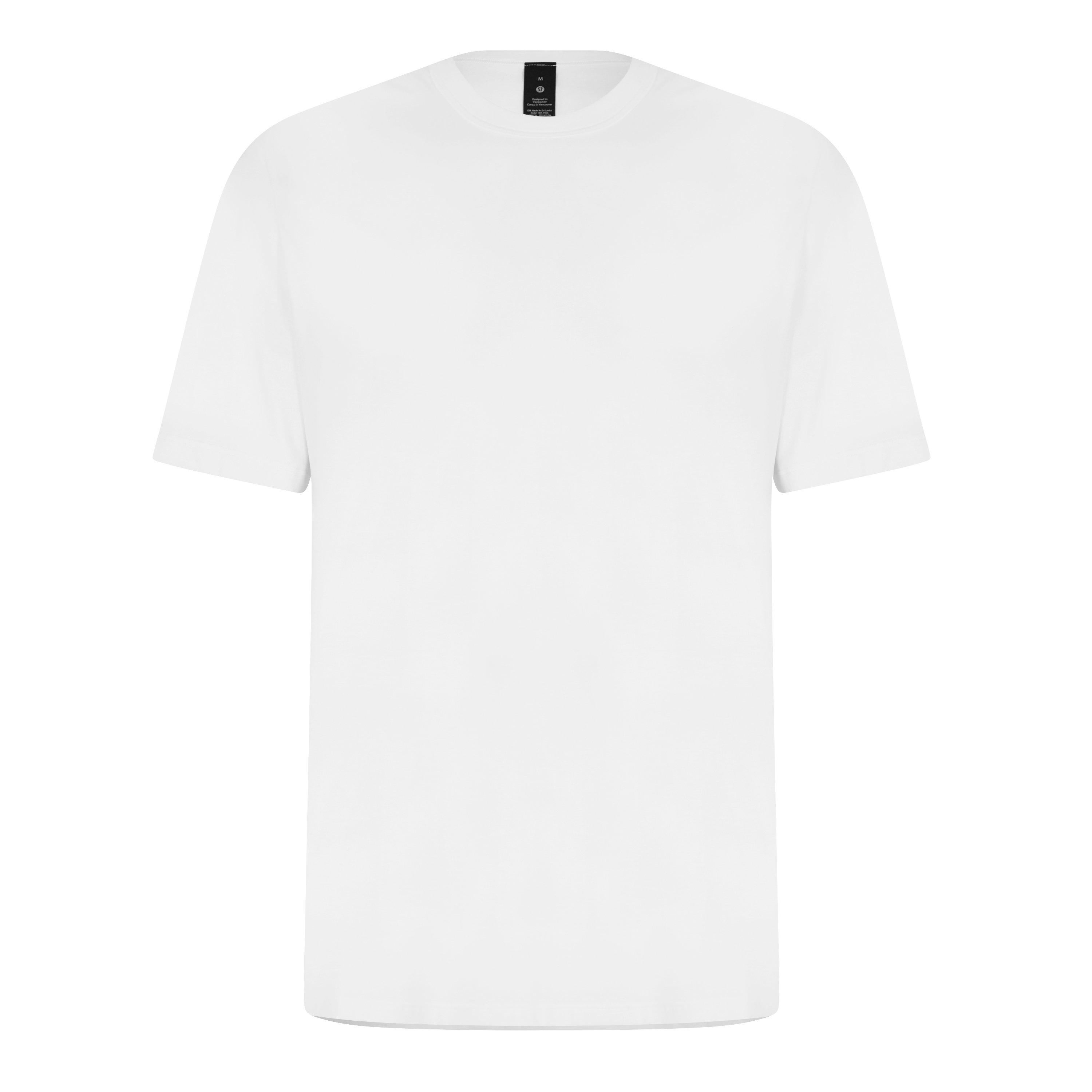 White - Lululemon - Men'S Plain Cotton Fundamental T-Shirt - 1