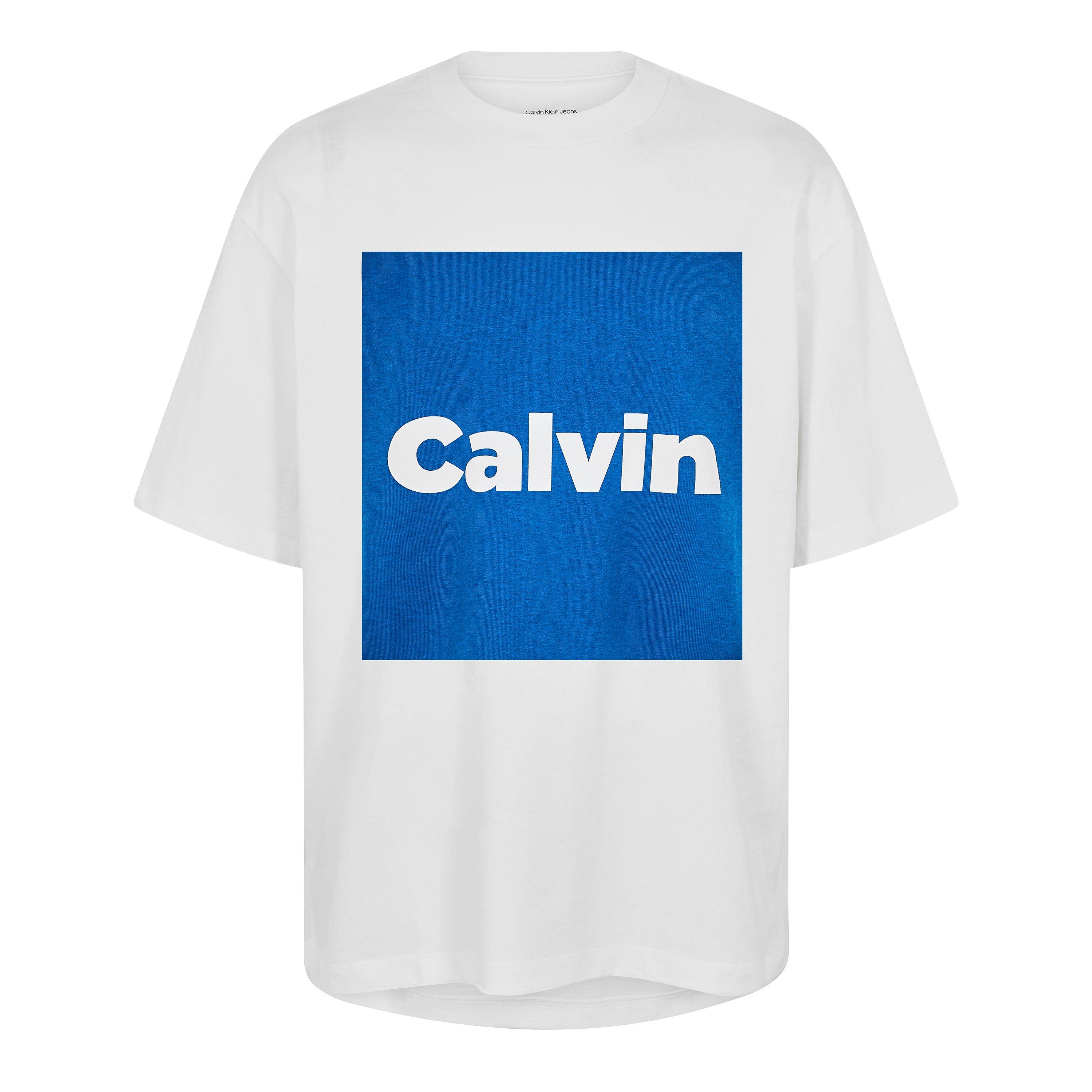 Calvin Klein Jeans Men's Box Graphic T-Shirt - Brilliant White - XL