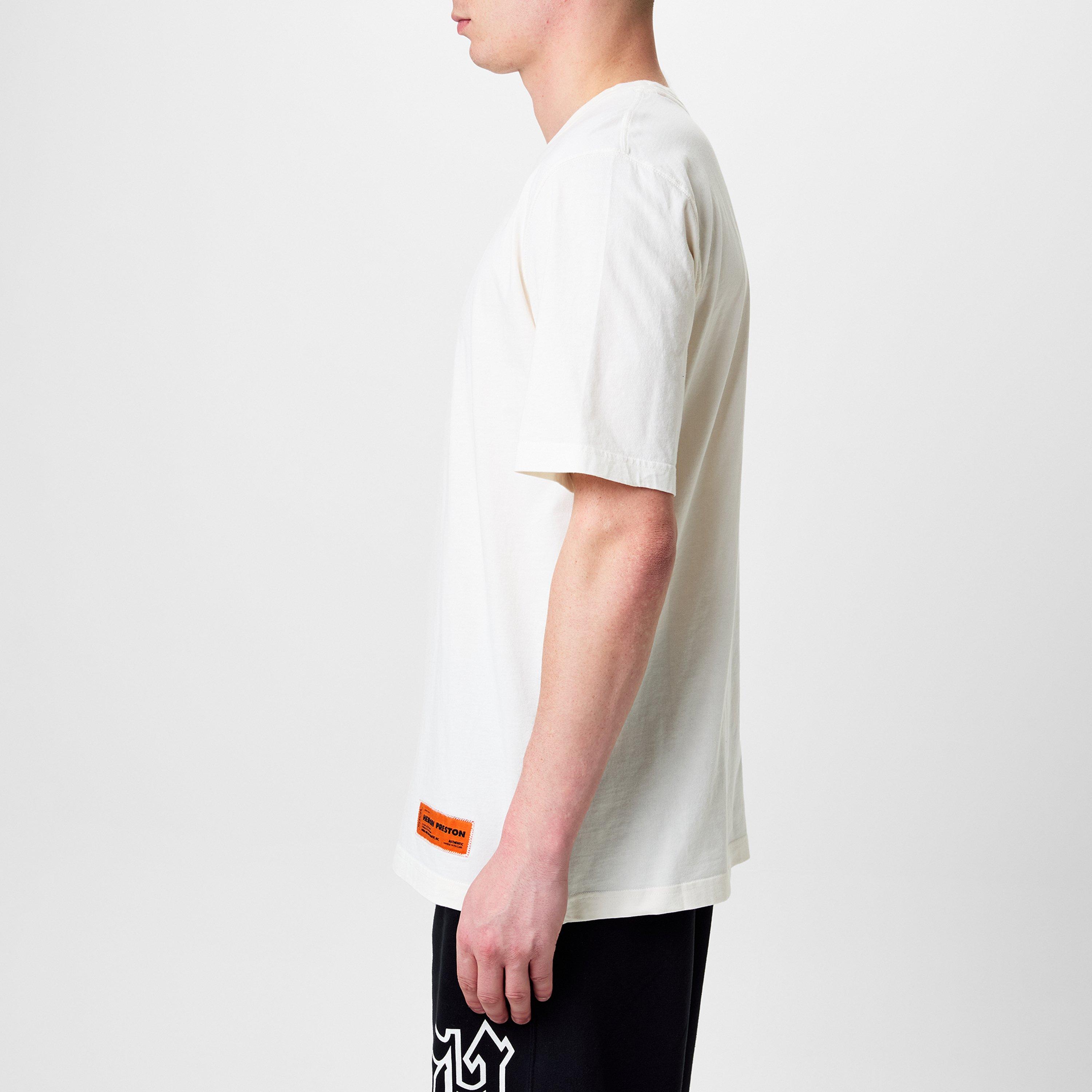 White - Heron Preston - Men's Logo Patch Regular Fit T-Shirt - 2