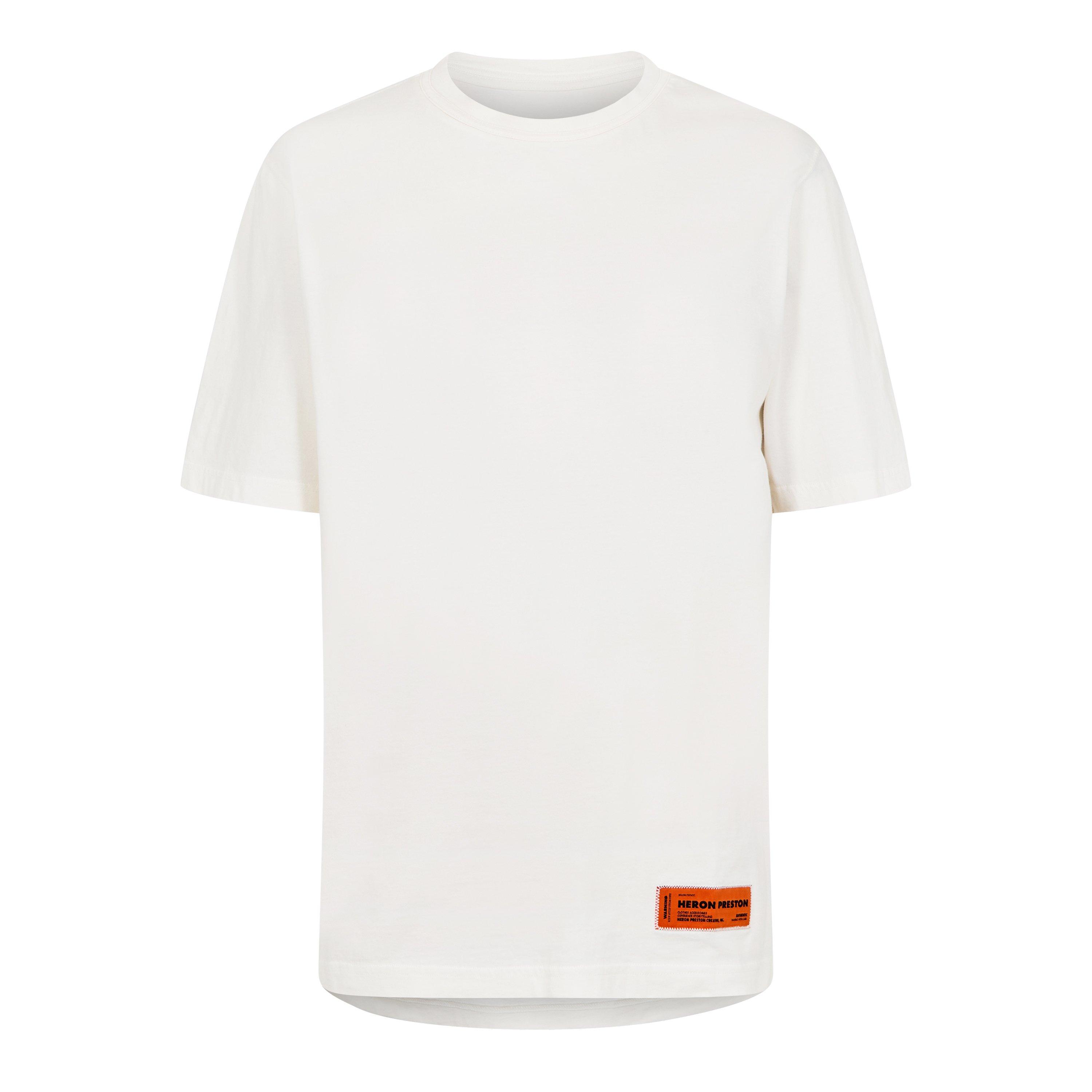 White - Heron Preston - Men's Logo Patch Regular Fit T-Shirt - 5