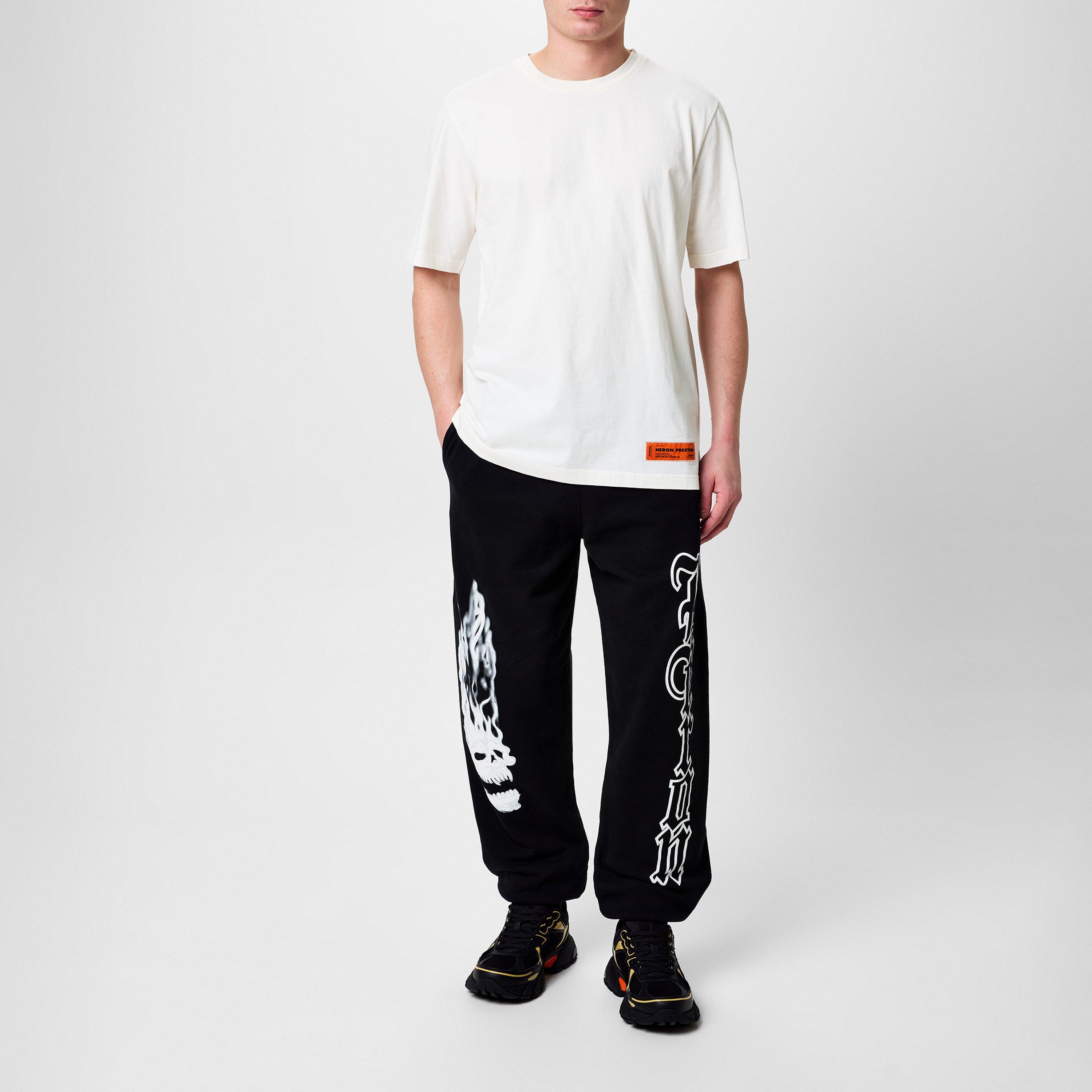 White - Heron Preston - Men's Logo Patch Regular Fit T-Shirt - 4