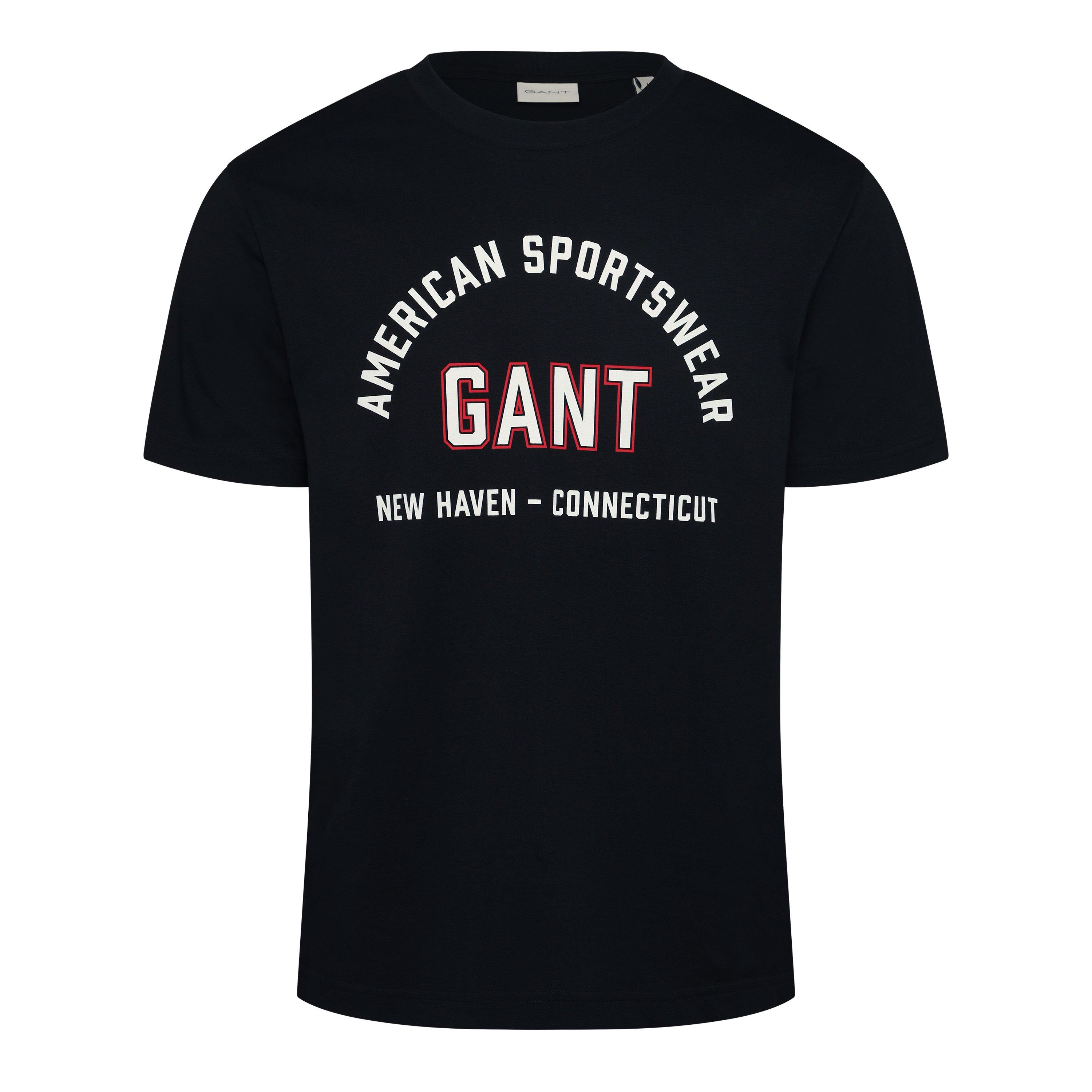 Gant Men's Printed Graphic T-Shirt Black Small - Image 3