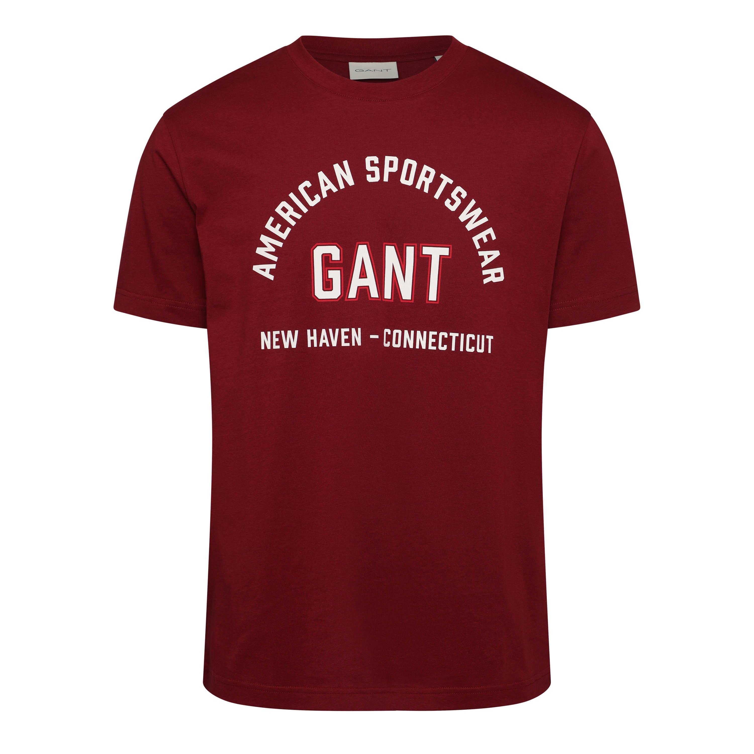 Gant Men's Printed Graphic T-Shirt - Plumped Red - S