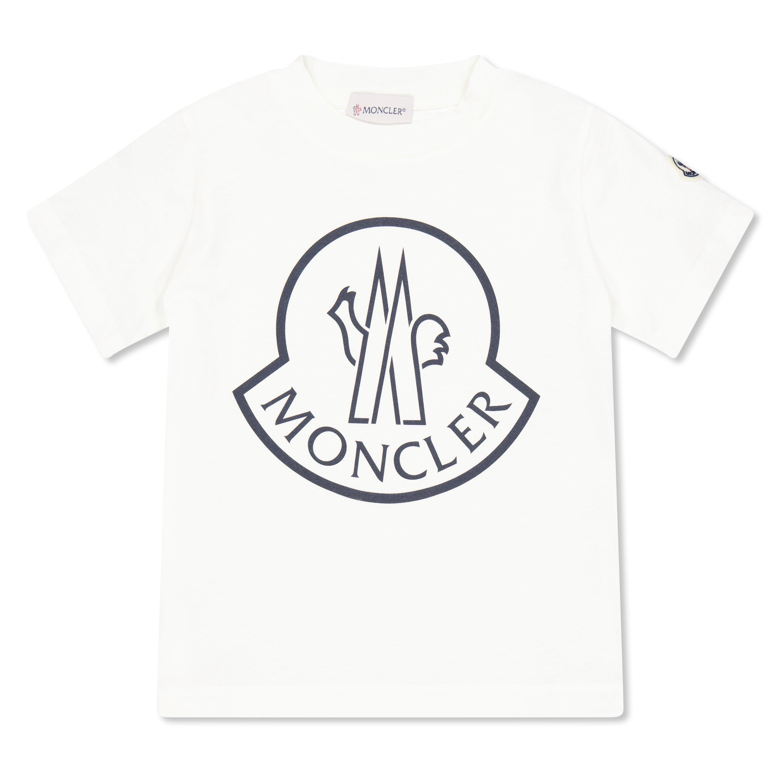 White 034 - Moncler - Maxi Logo T-Shirt Juniors - 1