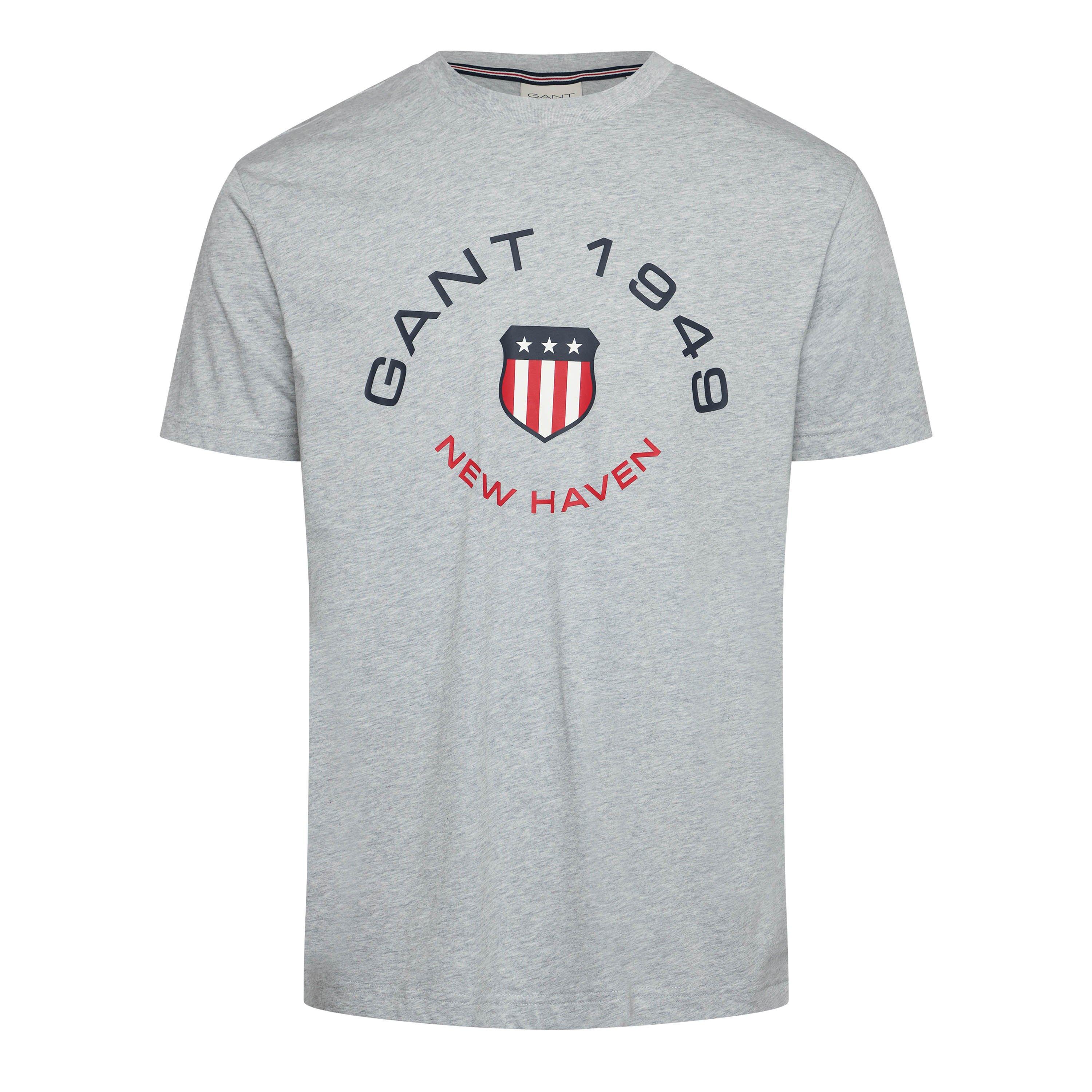 Light Grey - Gant - Men's Graphic T-Shirt - 2