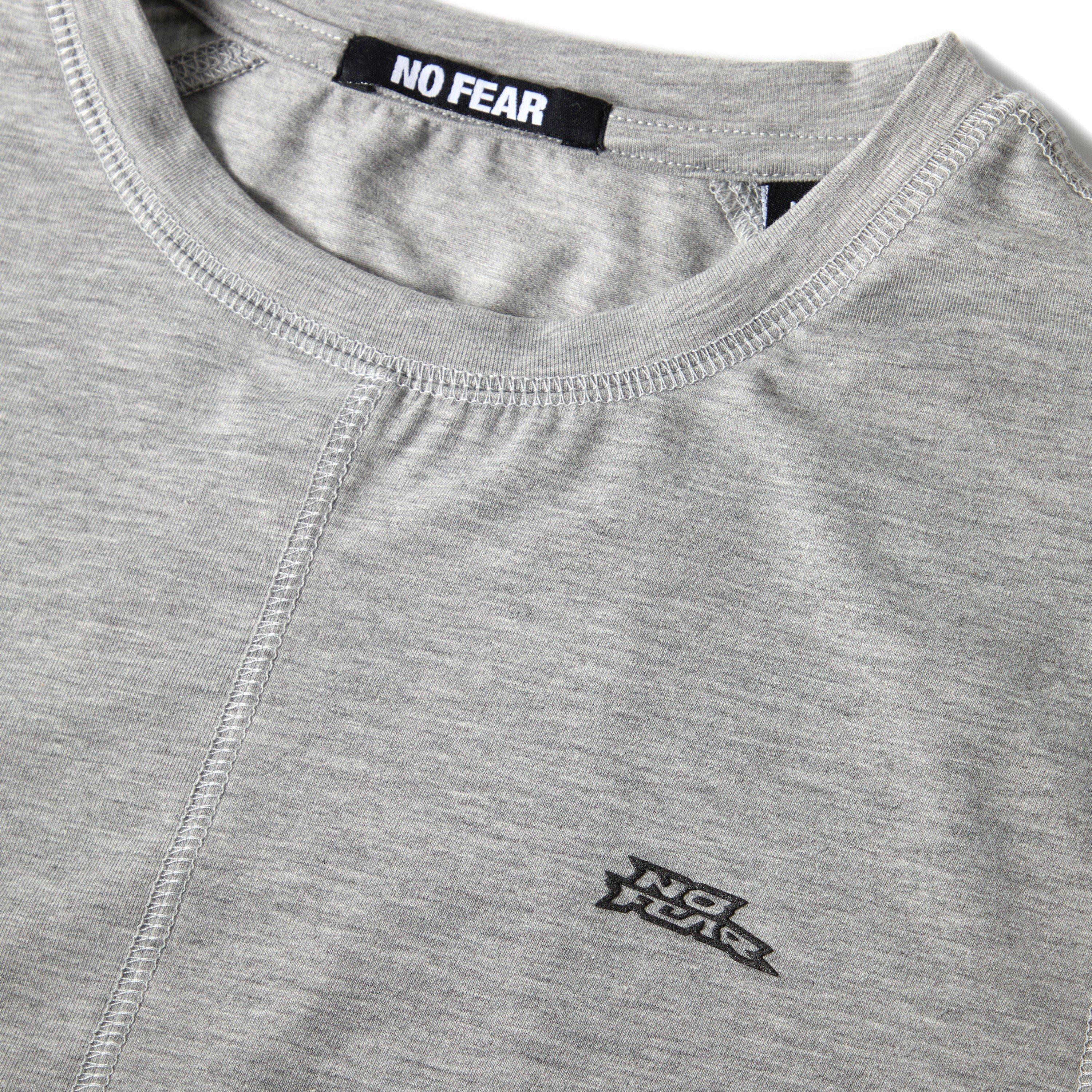 Grey - No Fear - Mens Panel T-Shirt - 3