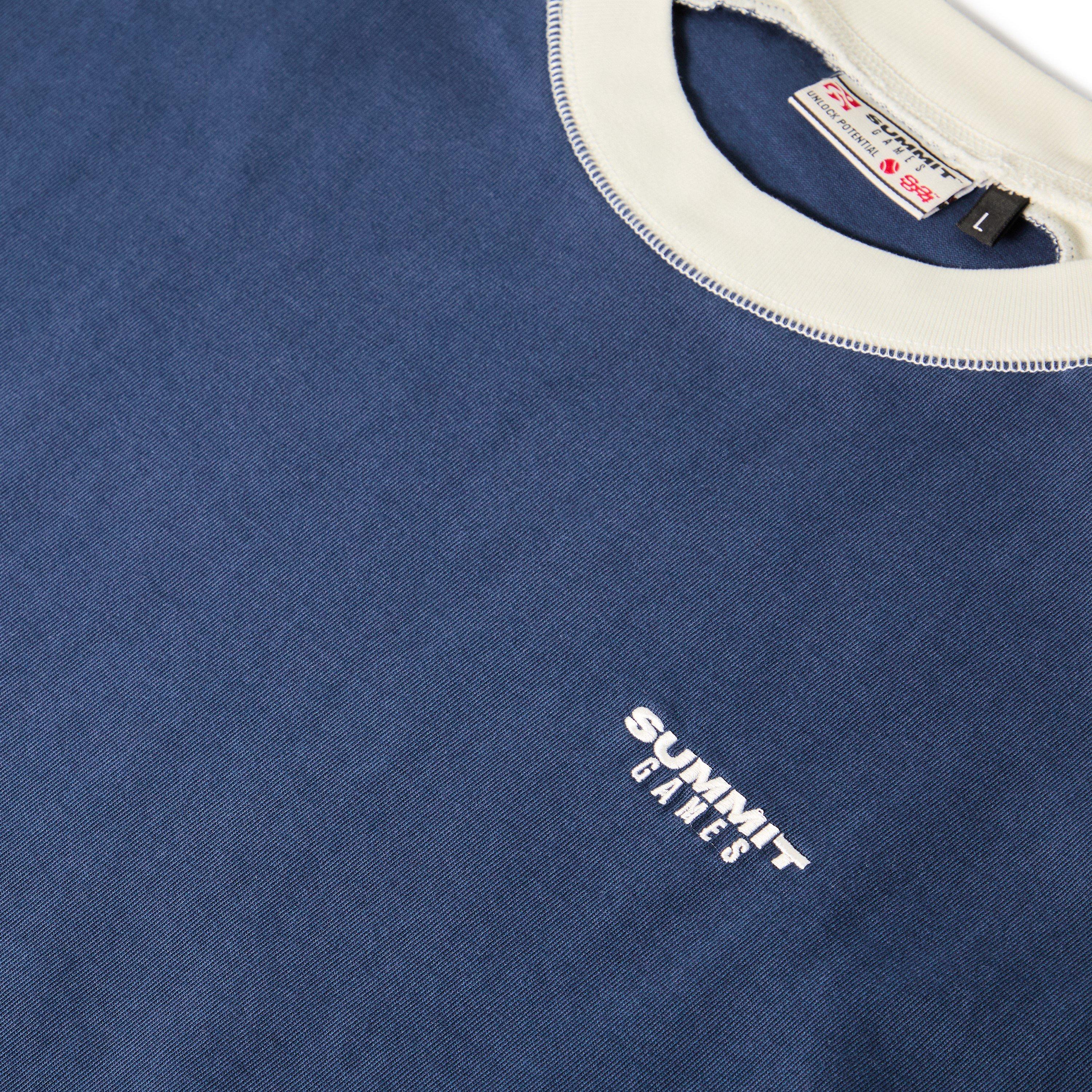 Maritime Blue - Summer Games - Men's Contrast Panel Oversized T-Shirt - 5