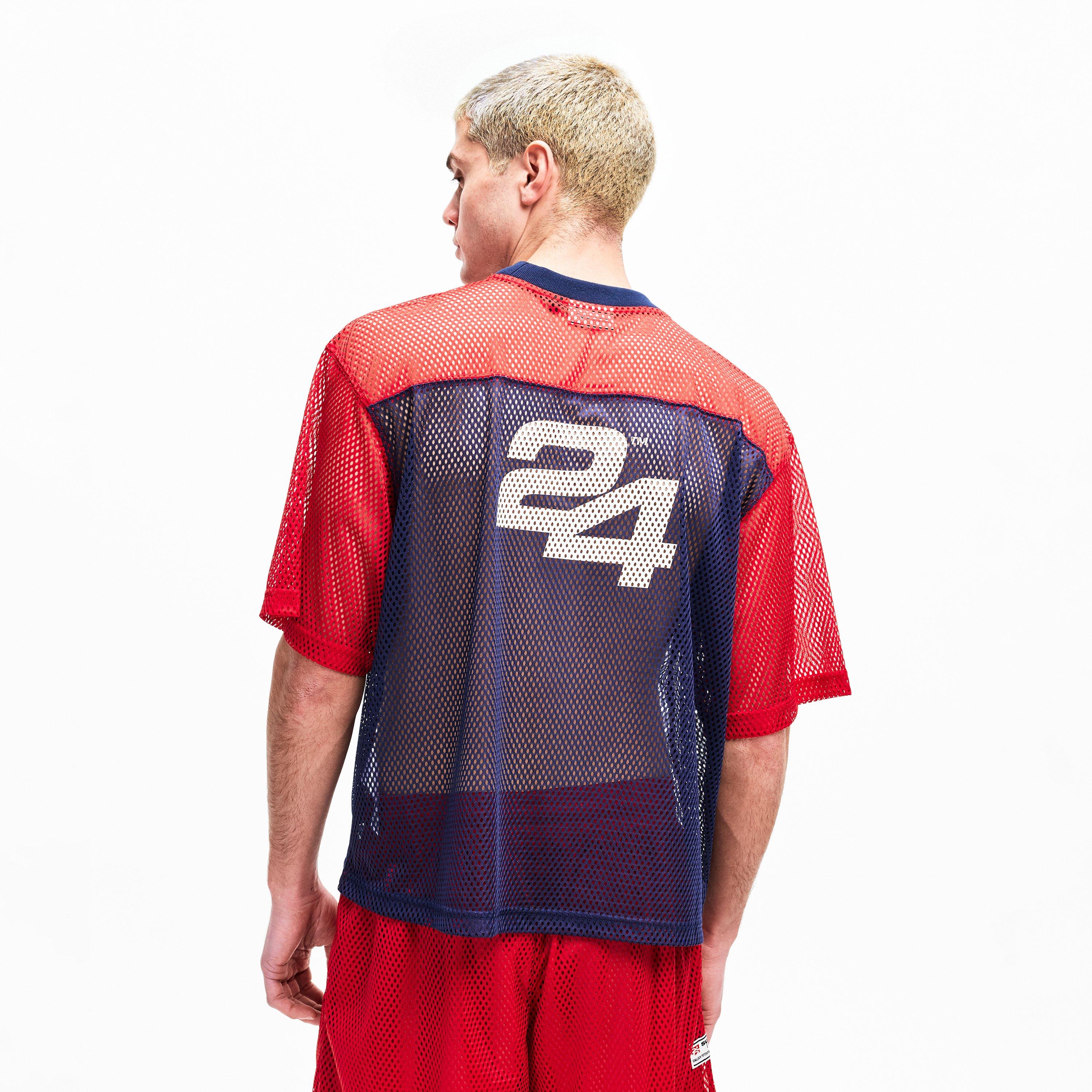 Sceptre Red - Summer Games - Men's Contrast Mesh Tee Mesh Oversized Fit Oversized T-Shirt - 4