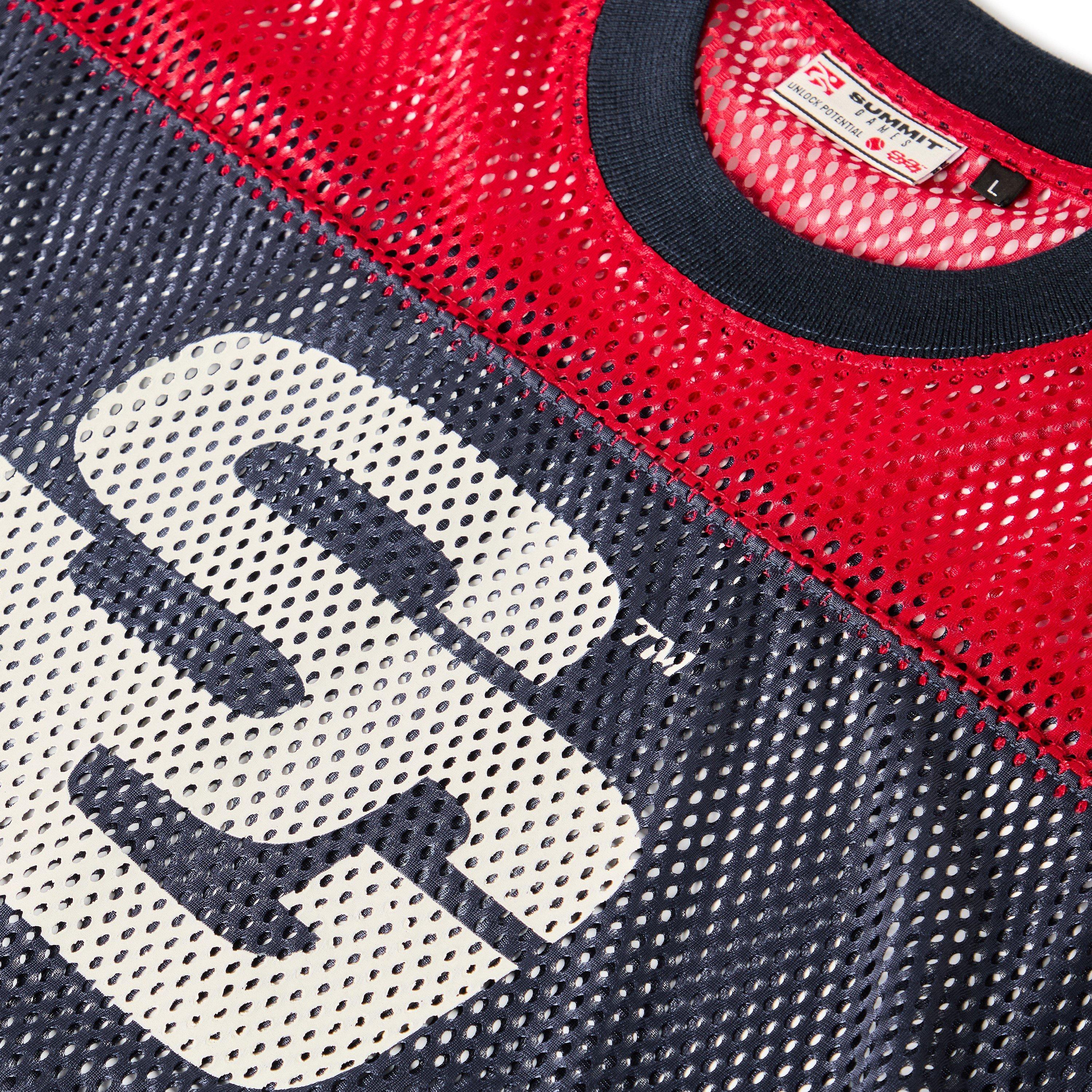 Sceptre Red - Summer Games - Men's Contrast Mesh Tee Mesh Oversized Fit Oversized T-Shirt - 5