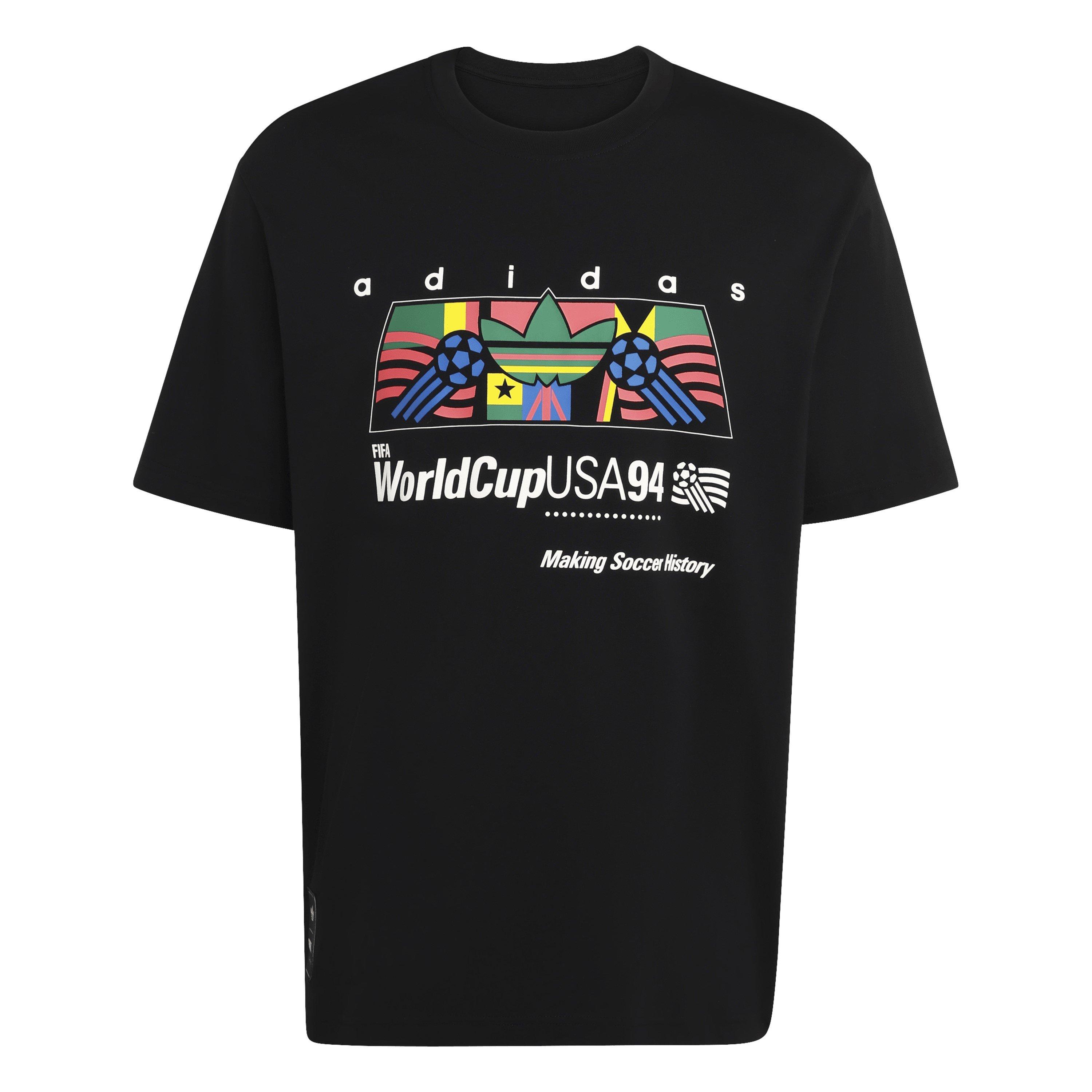 adidas Originals Mens Printed T-Shirt USA - Black - XS