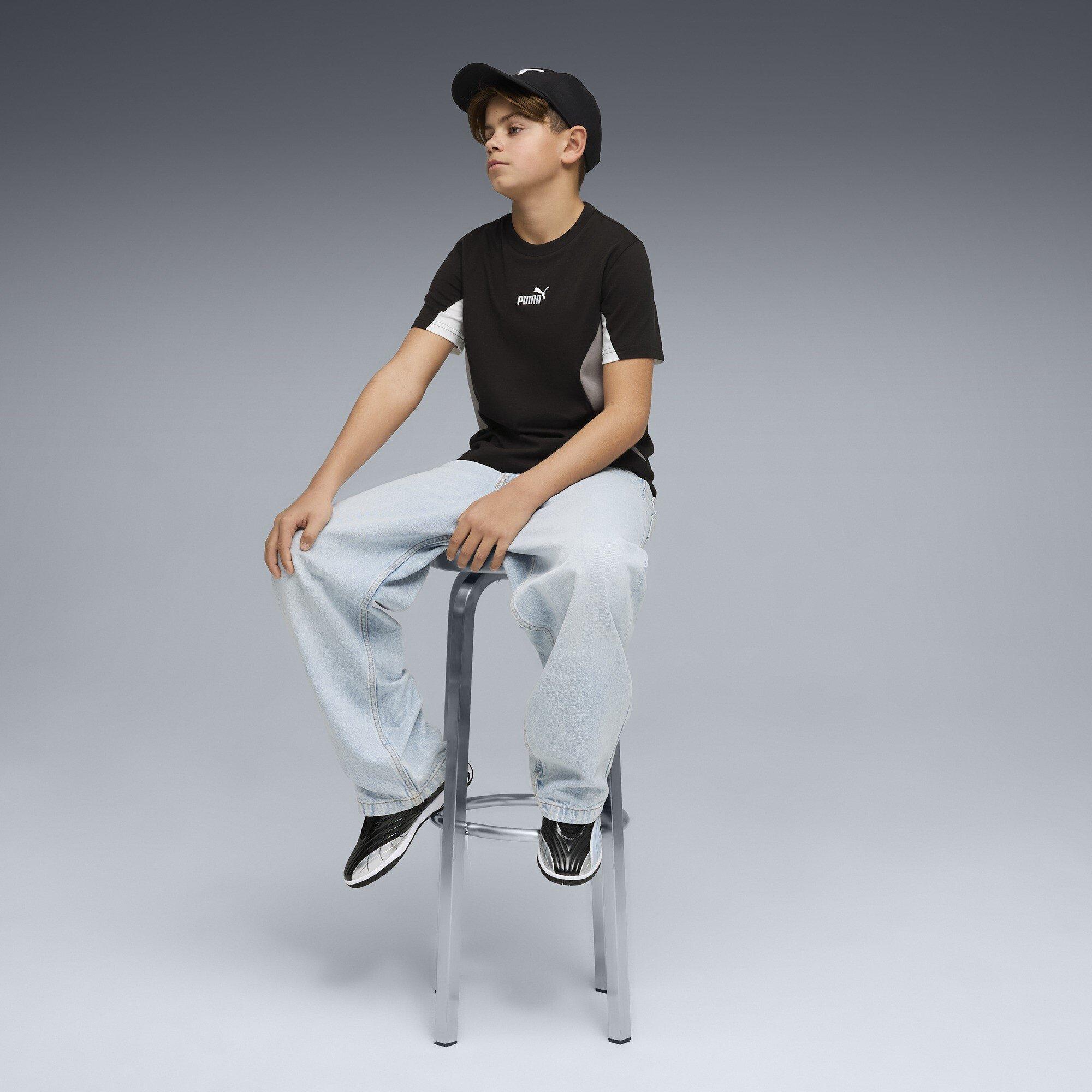 Nero/Bianco/Grigio - Puma - Puma Colr Block Tee Jn63 - 5