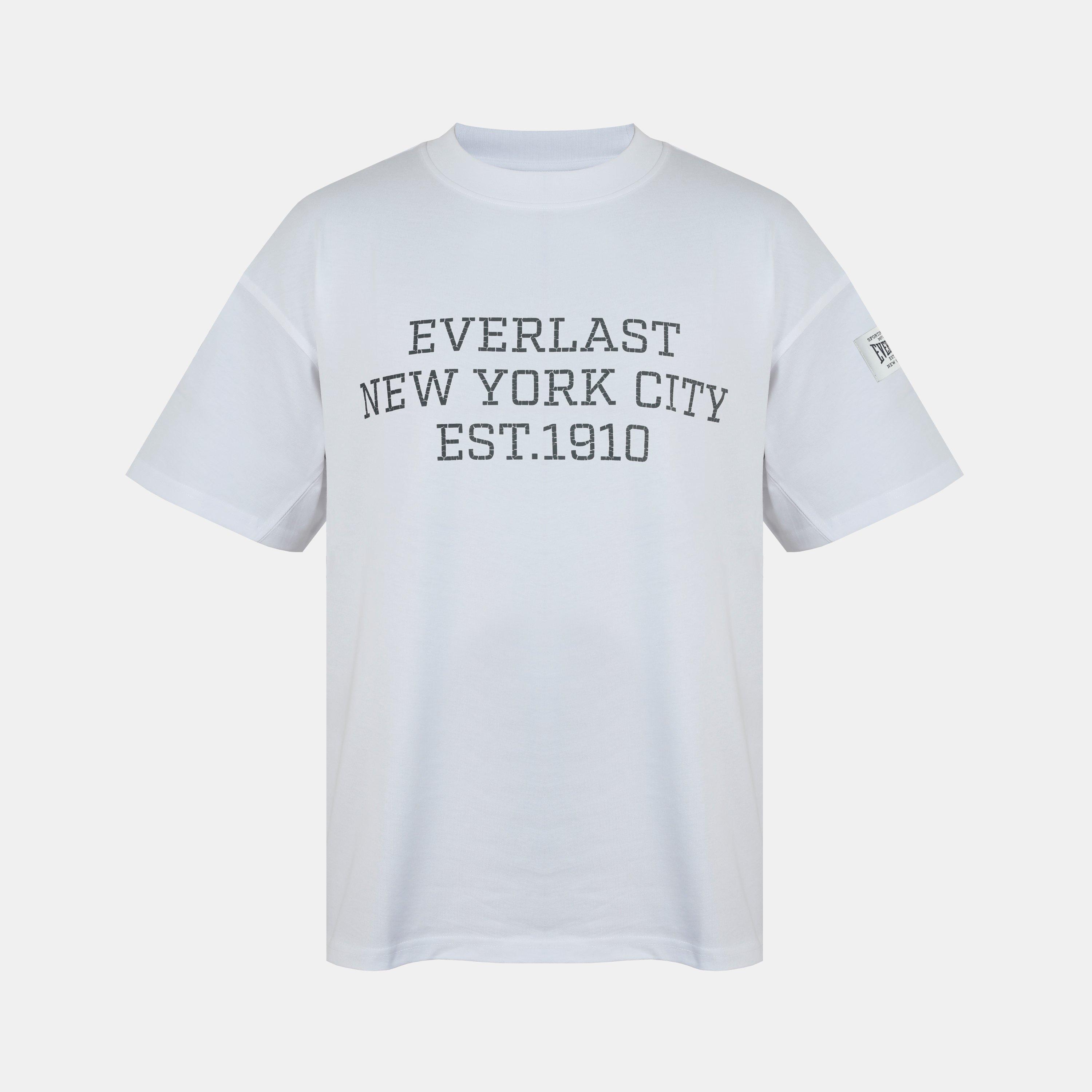 Weiß - Everlast - Men's NYC Logo Oversized T-Shirt - 1