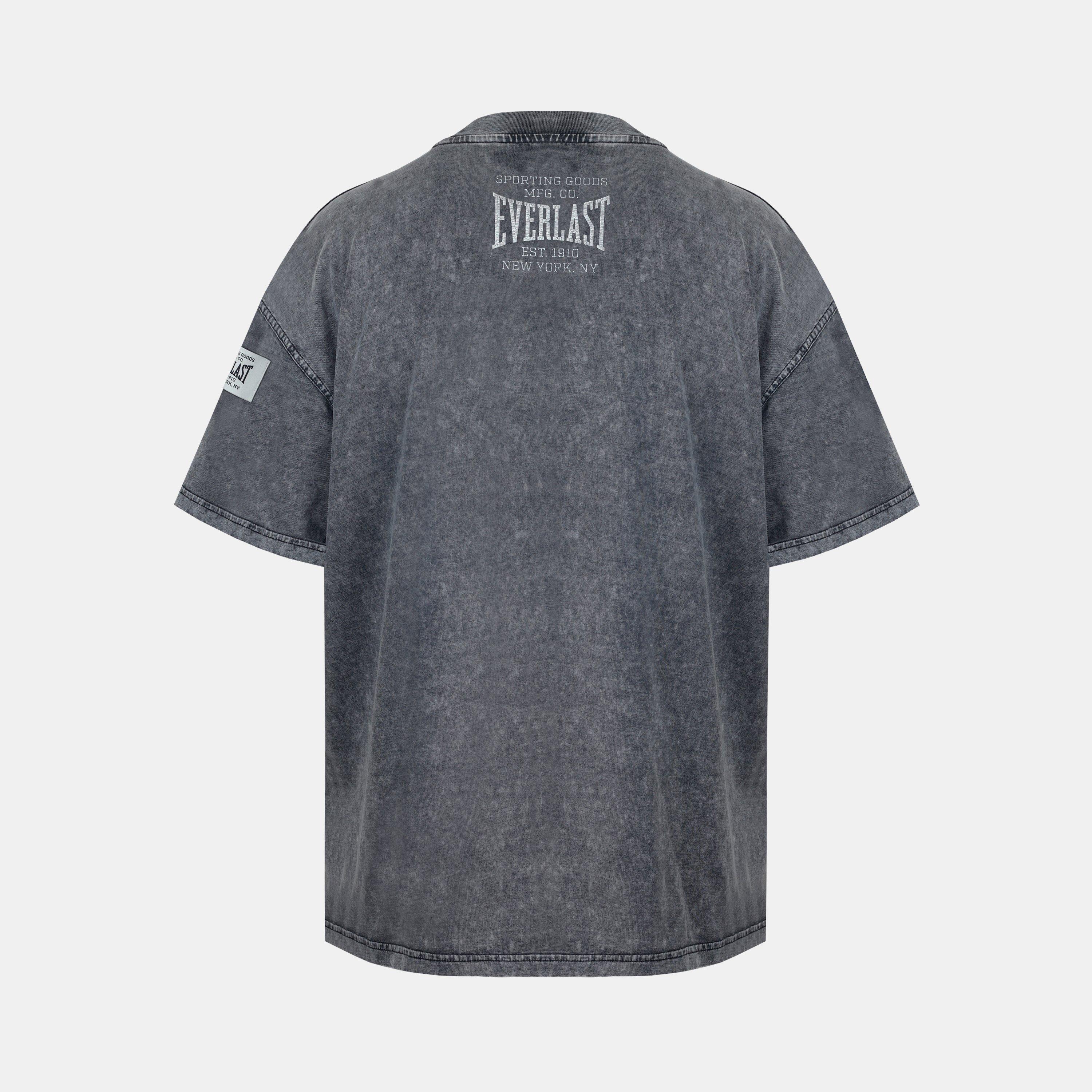Washed Grey - Everlast - Men's NYC Logo Oversized T-Shirt - 2