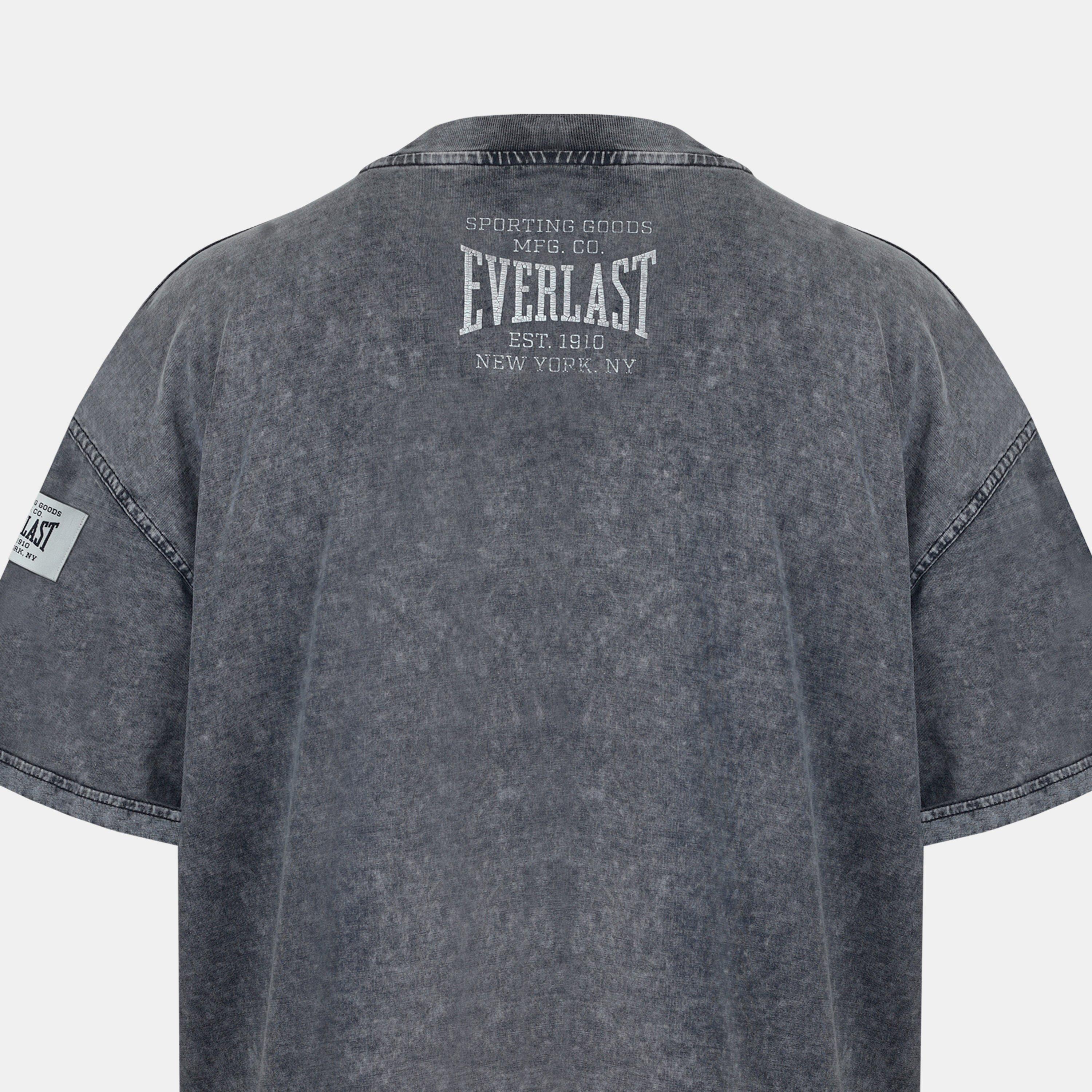 Washed Grey - Everlast - Men's NYC Logo Oversized T-Shirt - 4
