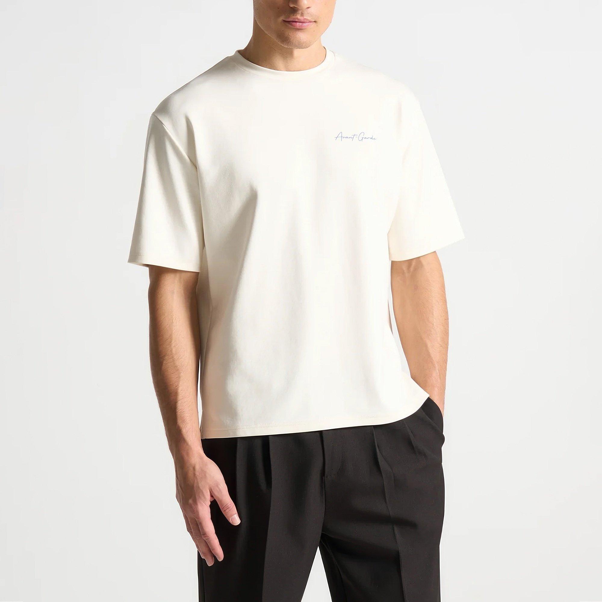 White - Maniere De Voir - Mens LArt T-Shirt - 7