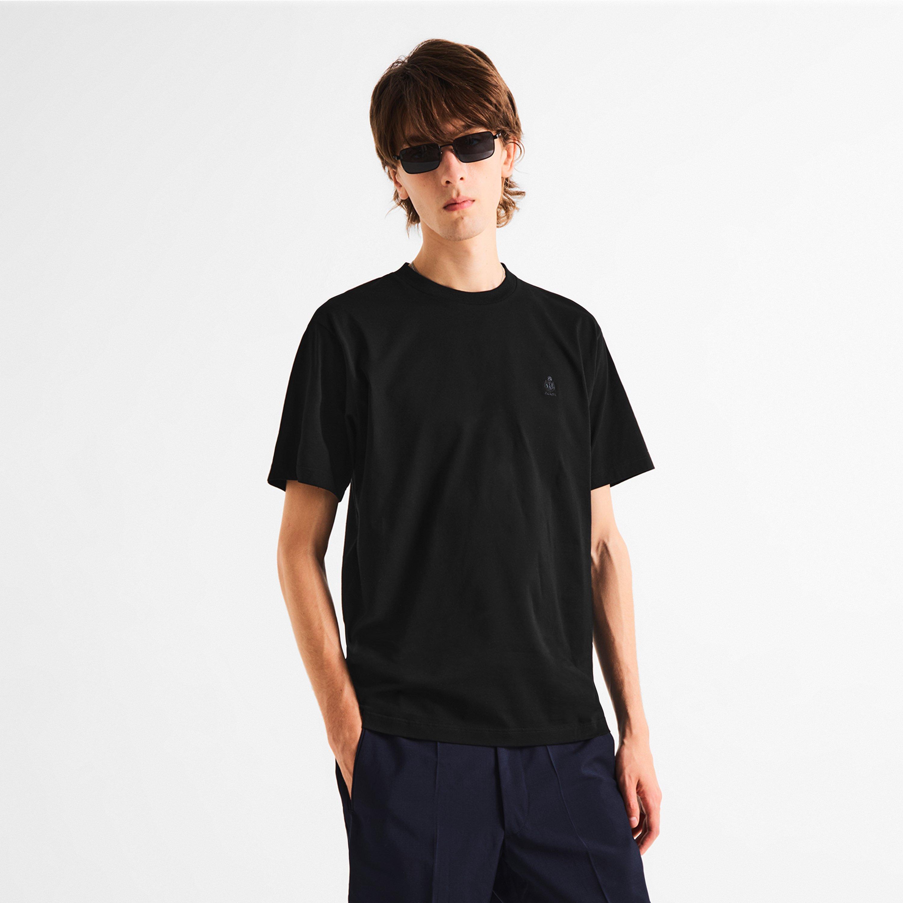 Black - Prada - Prada Crest Tee Sn63 - 3