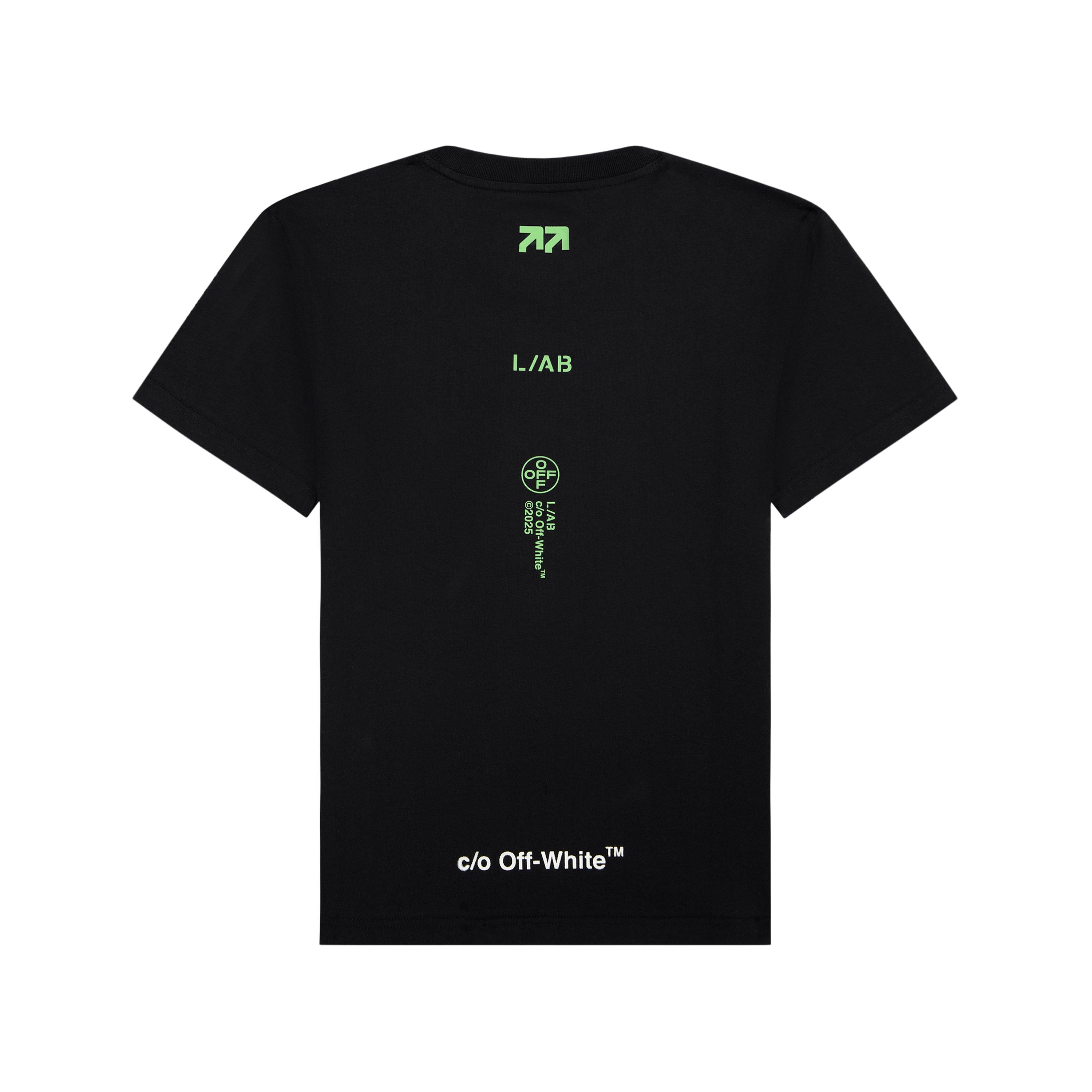 Black - L AB Off White - Kids' Large Logo T-Shirt - 3