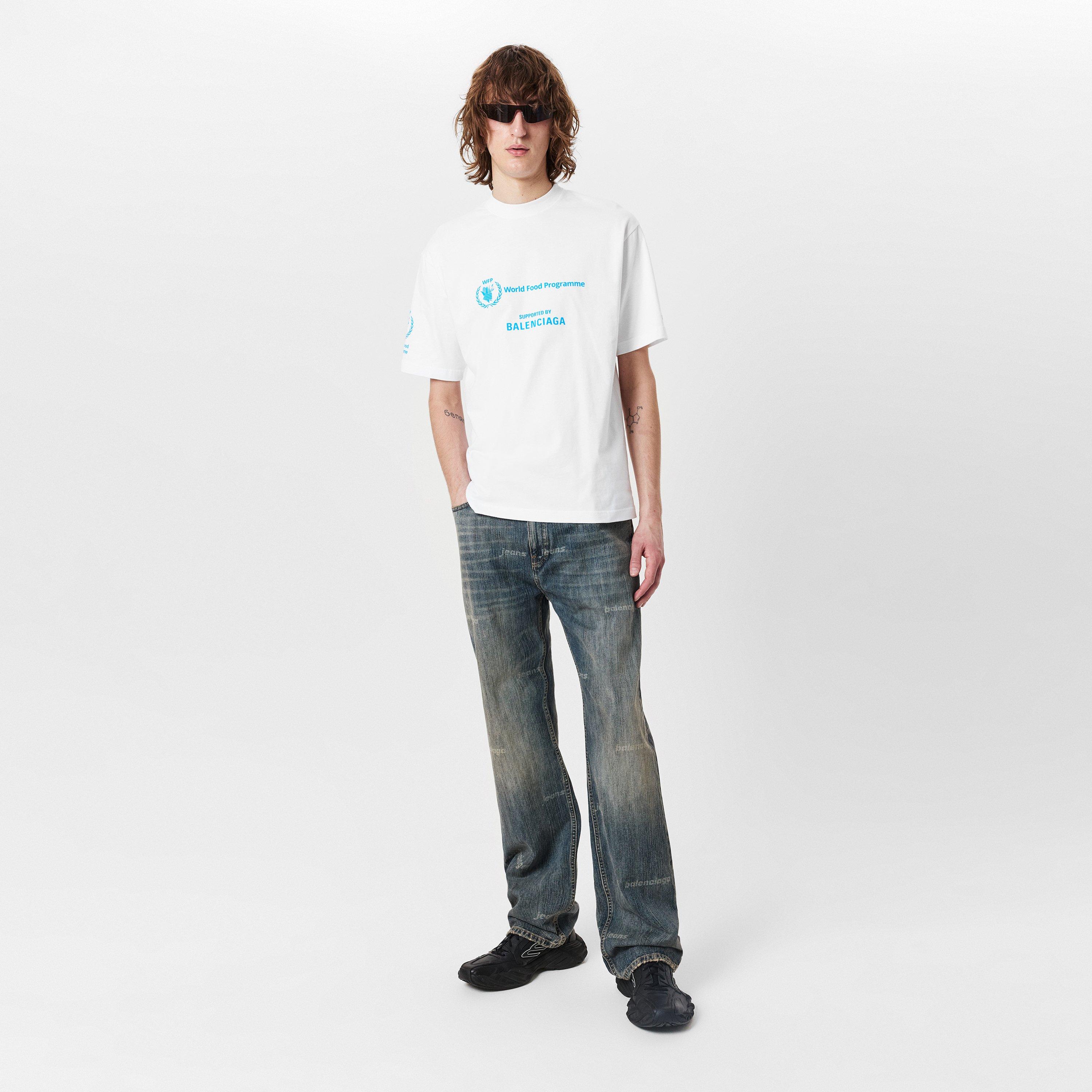 White/Blue - Balenciaga - Men's T-Shirt - 6