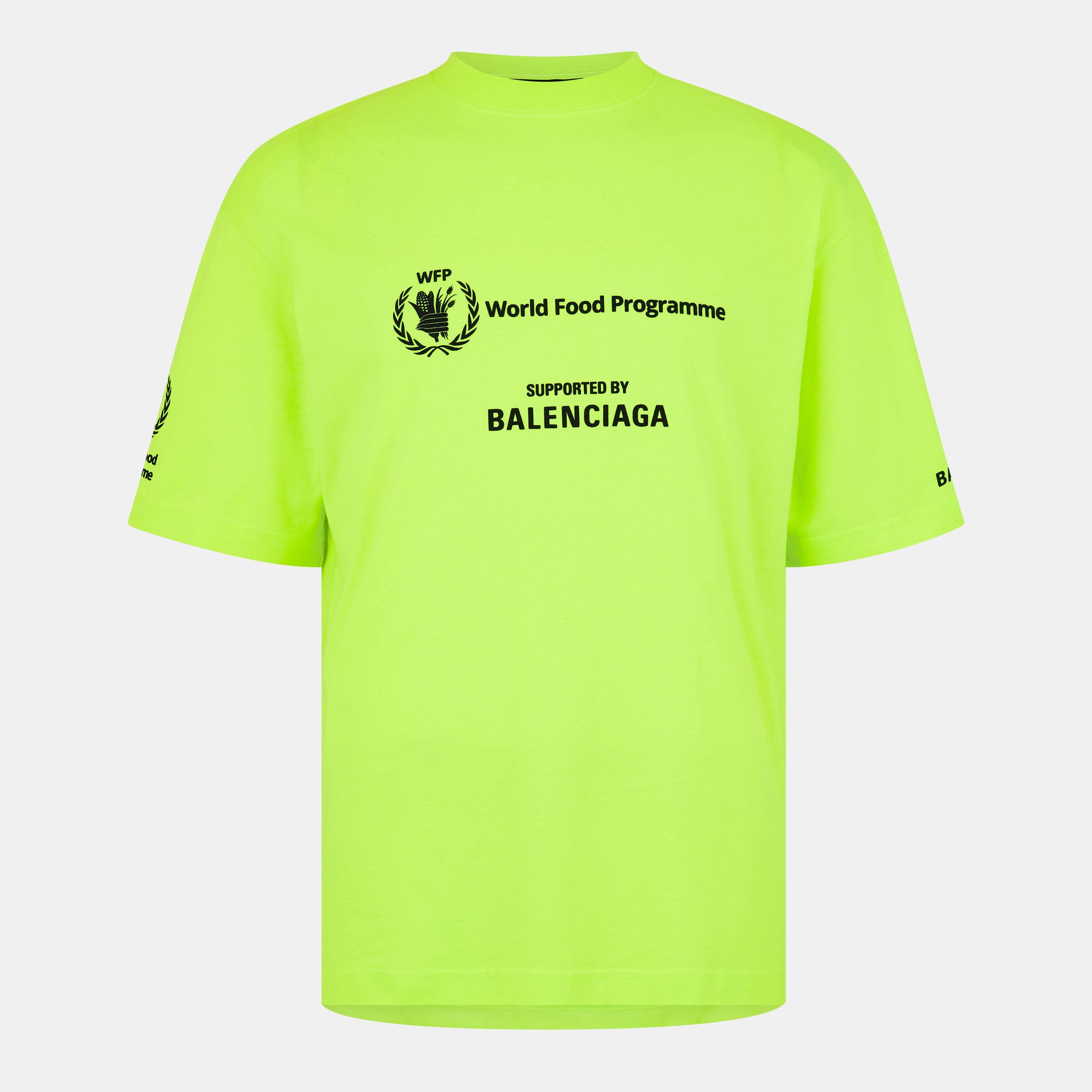 Yellow/Black - Balenciaga - Men's Regular Fit T-Shirt - 1