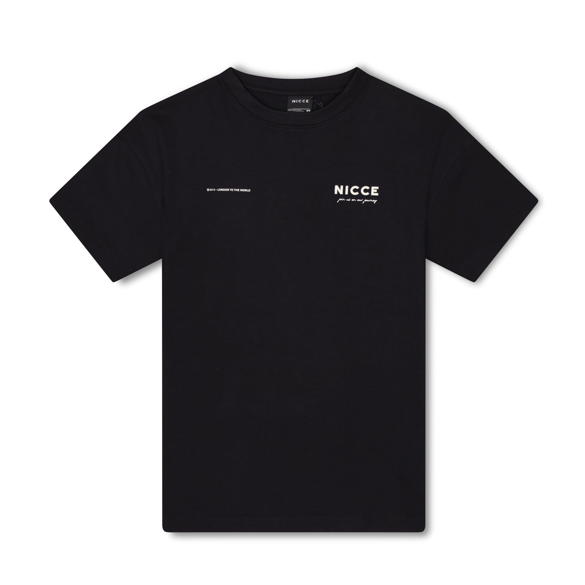 Black - Nicce - Men's Rising Short Sleeve Oversized T-Shirt - 1