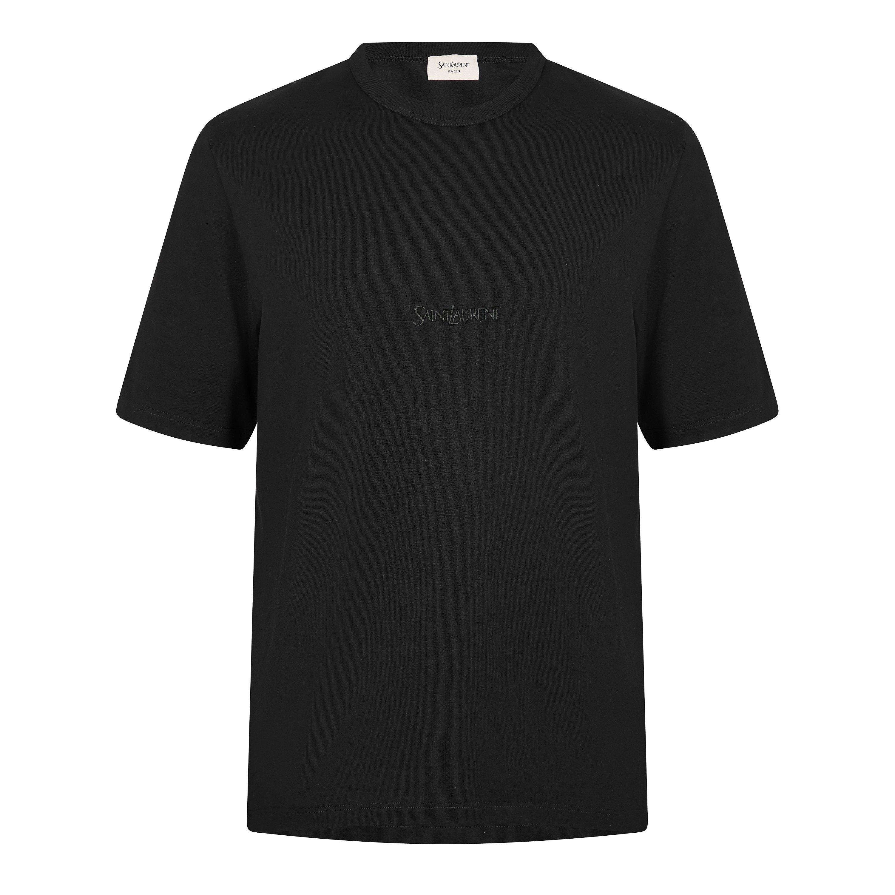 Saint Laurent Men's Logo T-Shirt - Black - M