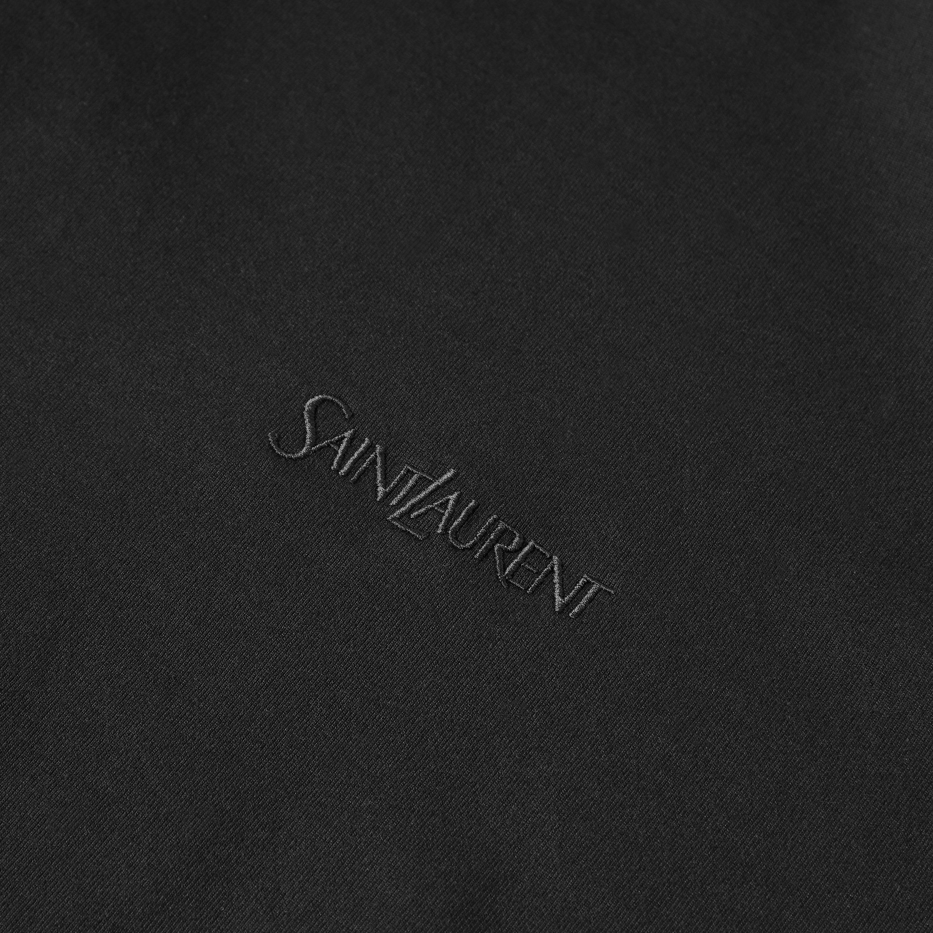 Black - Saint Laurent - Men's Logo T-Shirt - 3