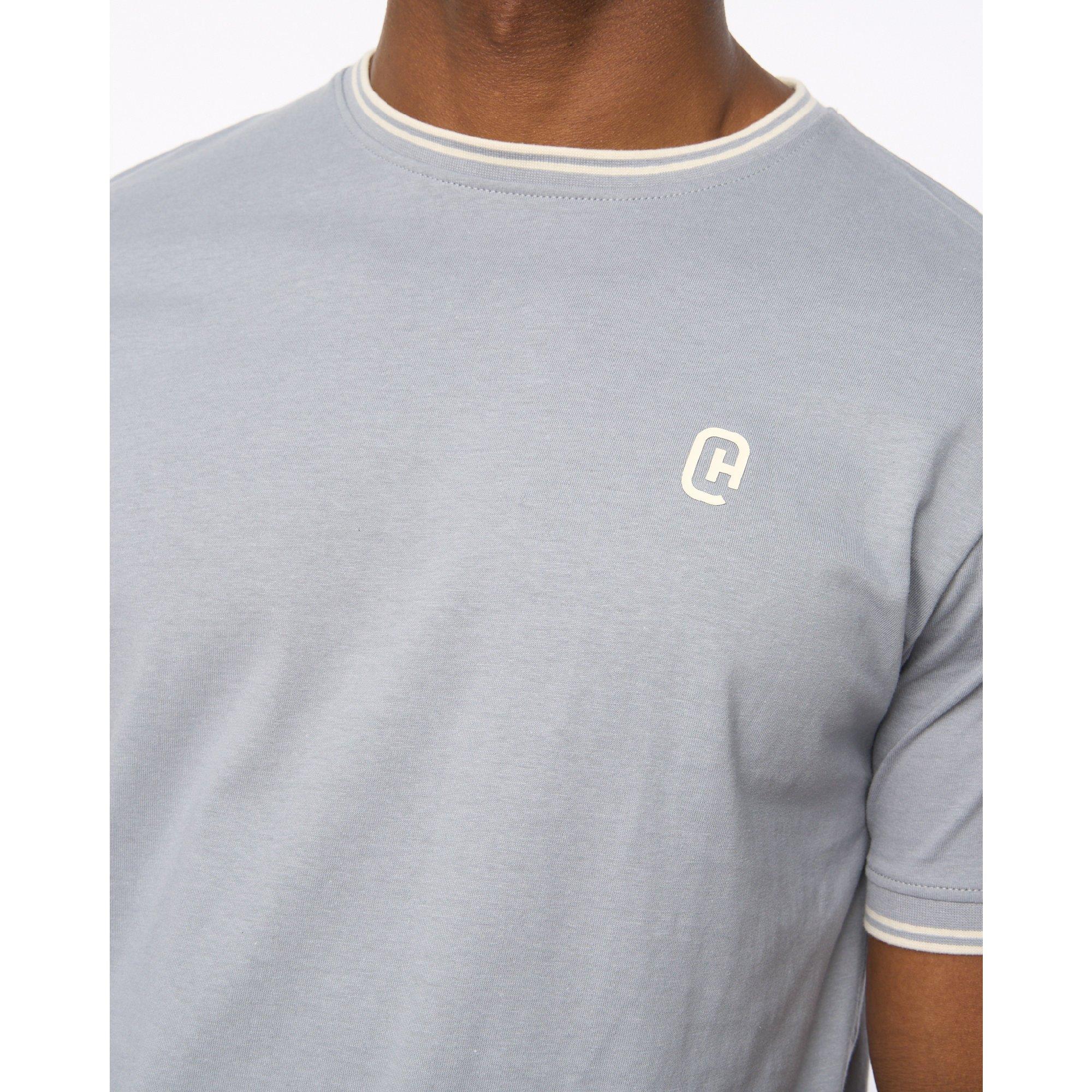 STEEL BLUE - Crosshatch - Men's Preece Cotton T-Shirt - 6