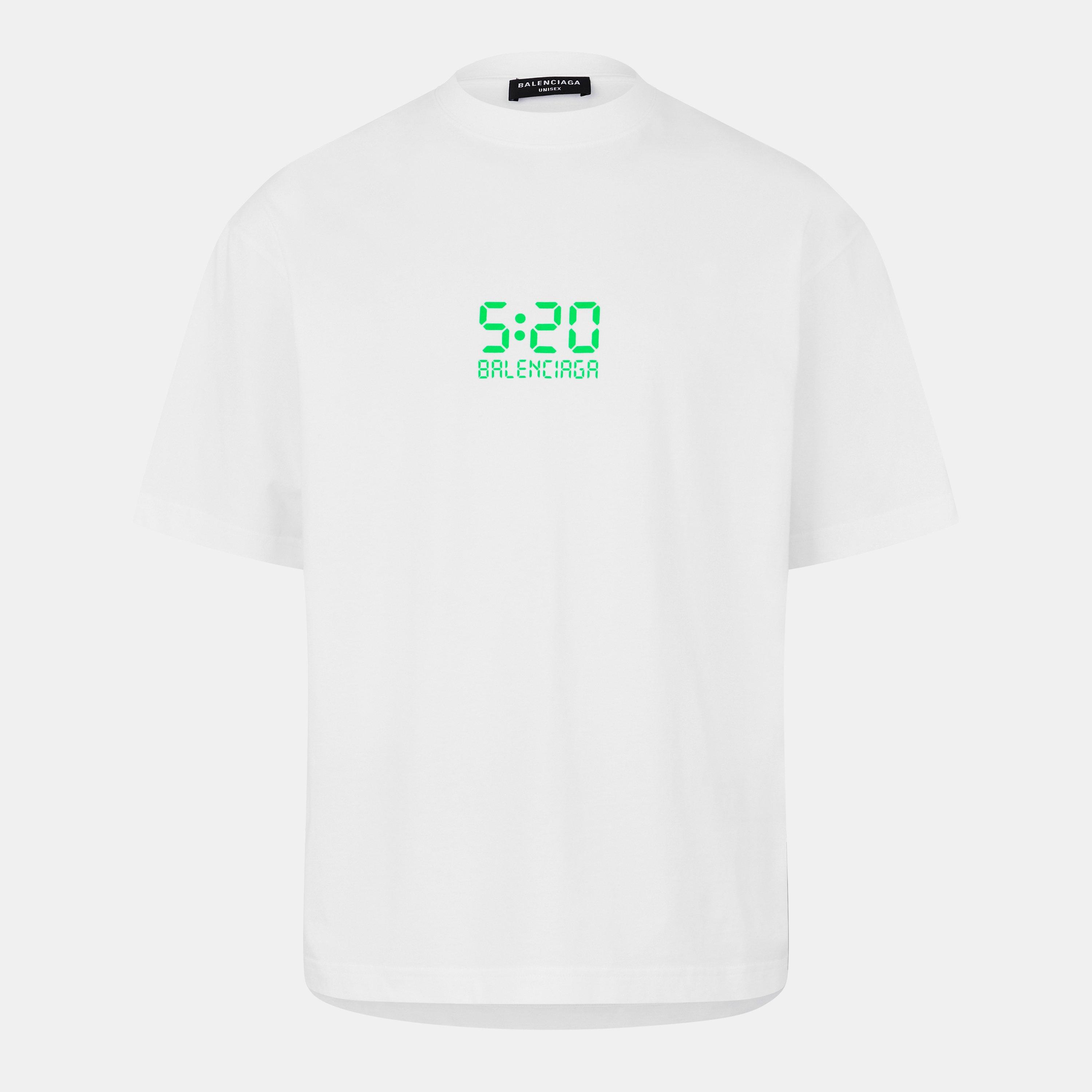 White/Green - Balenciaga - Men's Regular Fit T-Shirt - 1