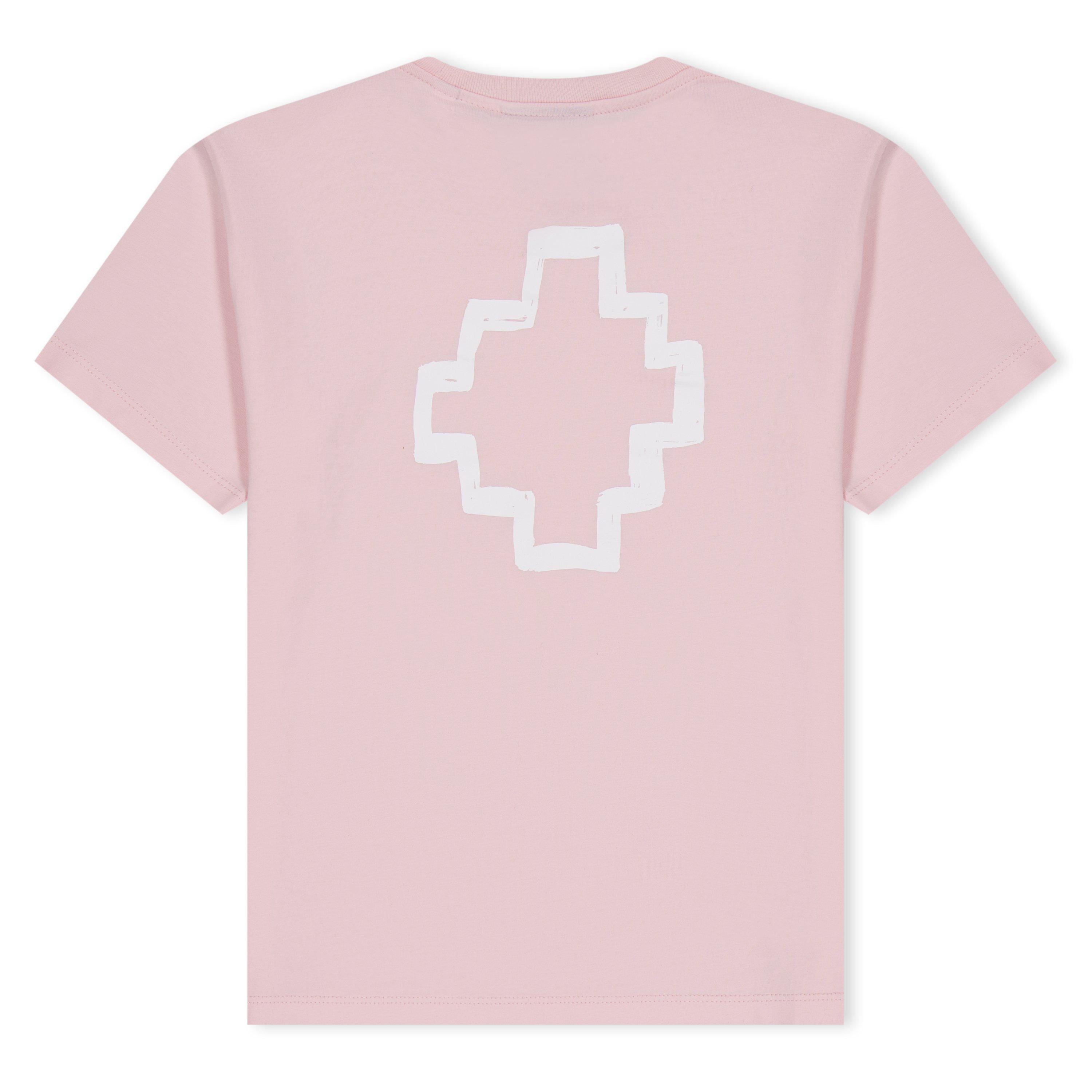 Pink - Marcelo Burlon - Kids' Logo Print Regular Fit T-Shirt - 2