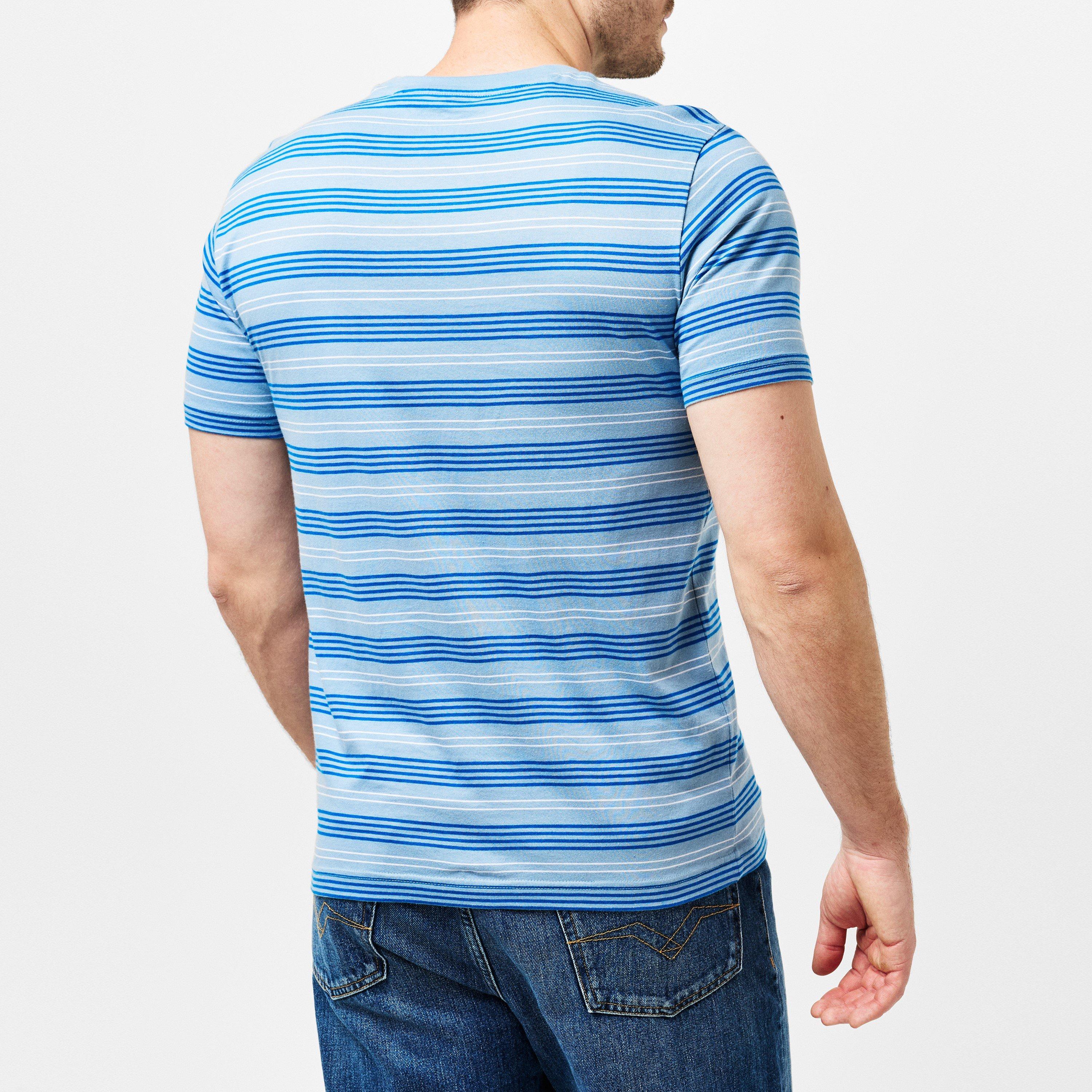 Klassisk Blå - Original Penguin - Regular Fit Stripe T-Shirt - 4