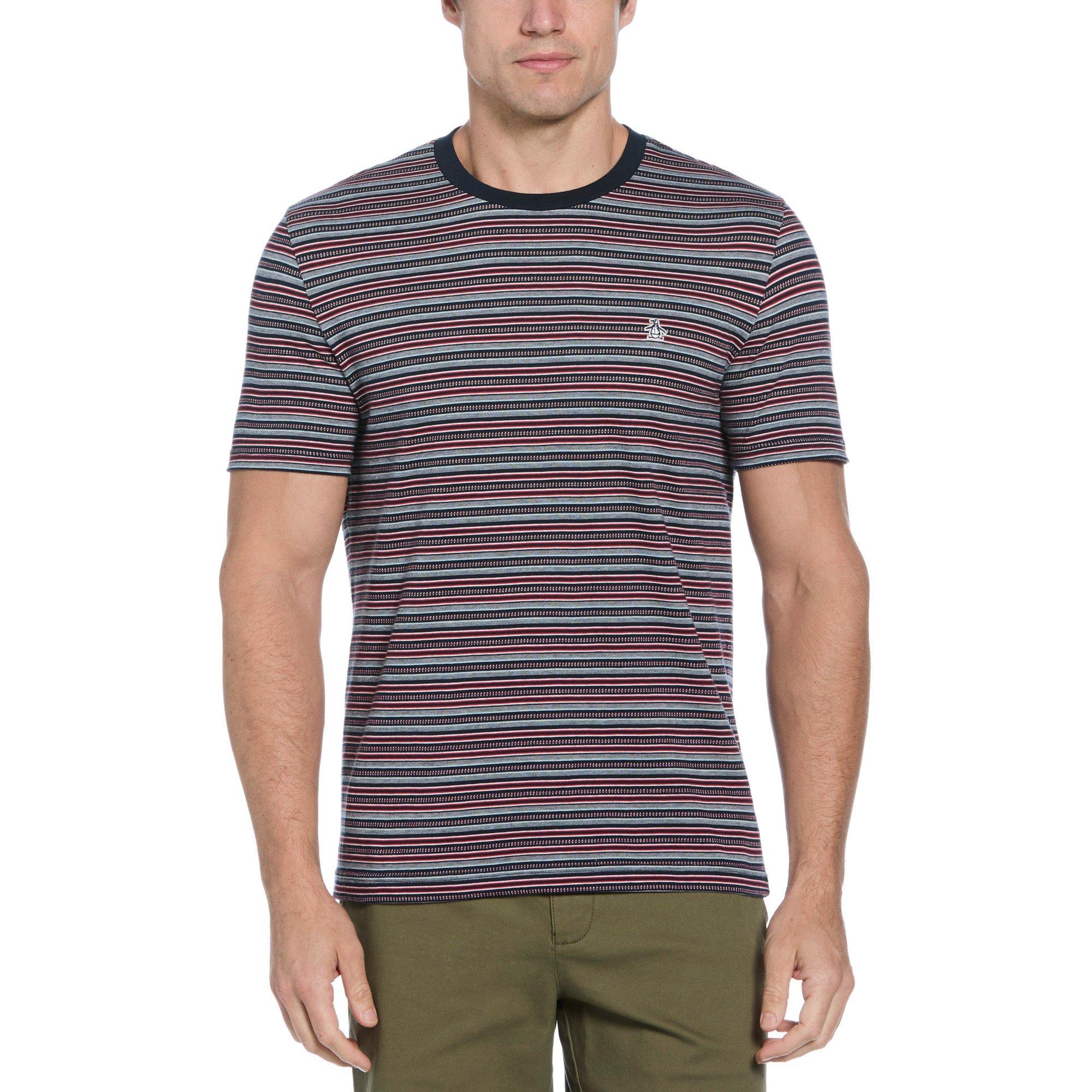 Original Penguin Men's Op Striped T-Shirt - Dark Sapphire - Large