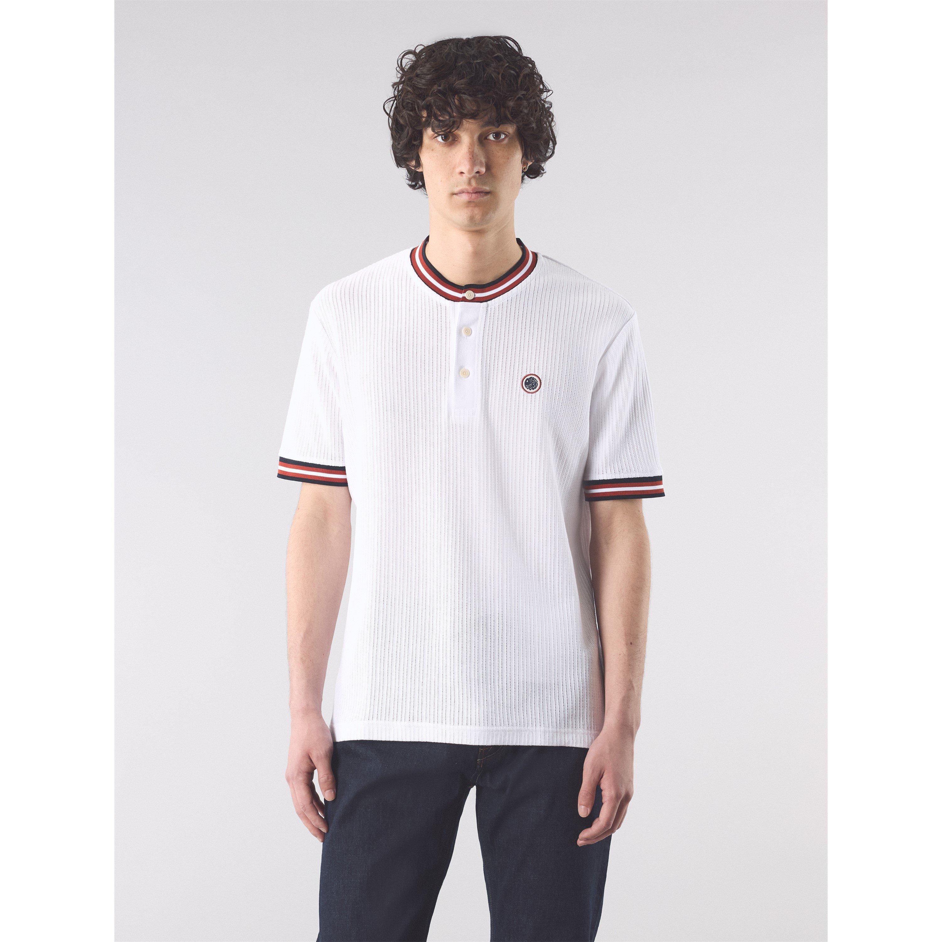 Wit - Pretty Green - Men's PG Cressa Grandad Regular Fit T-Shirt - 3