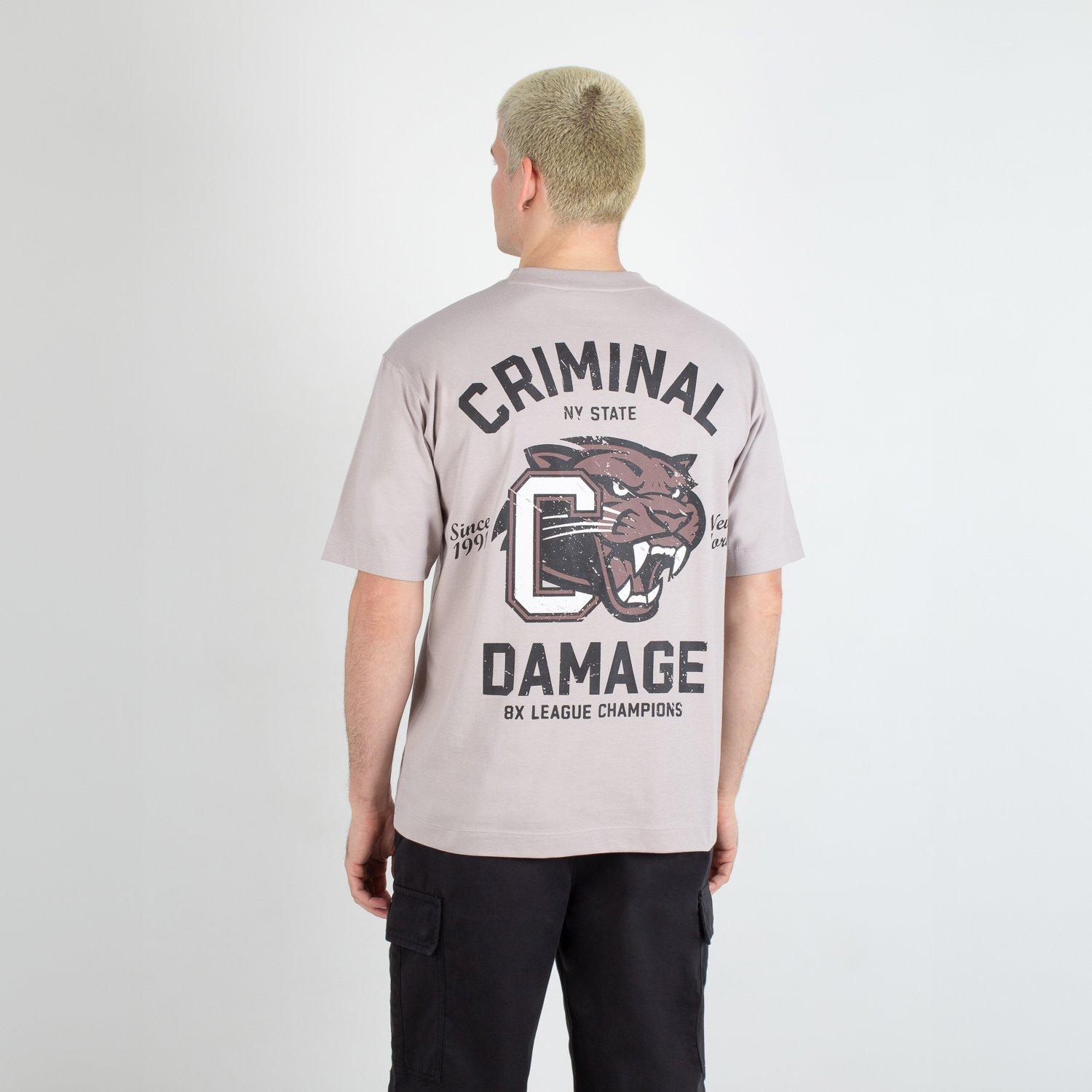 Grigio Chiaro - Criminal Damage - Men's Oversized T-Shirt - 4