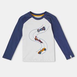 Lilly and Sid Cars Raglan Top Jn99