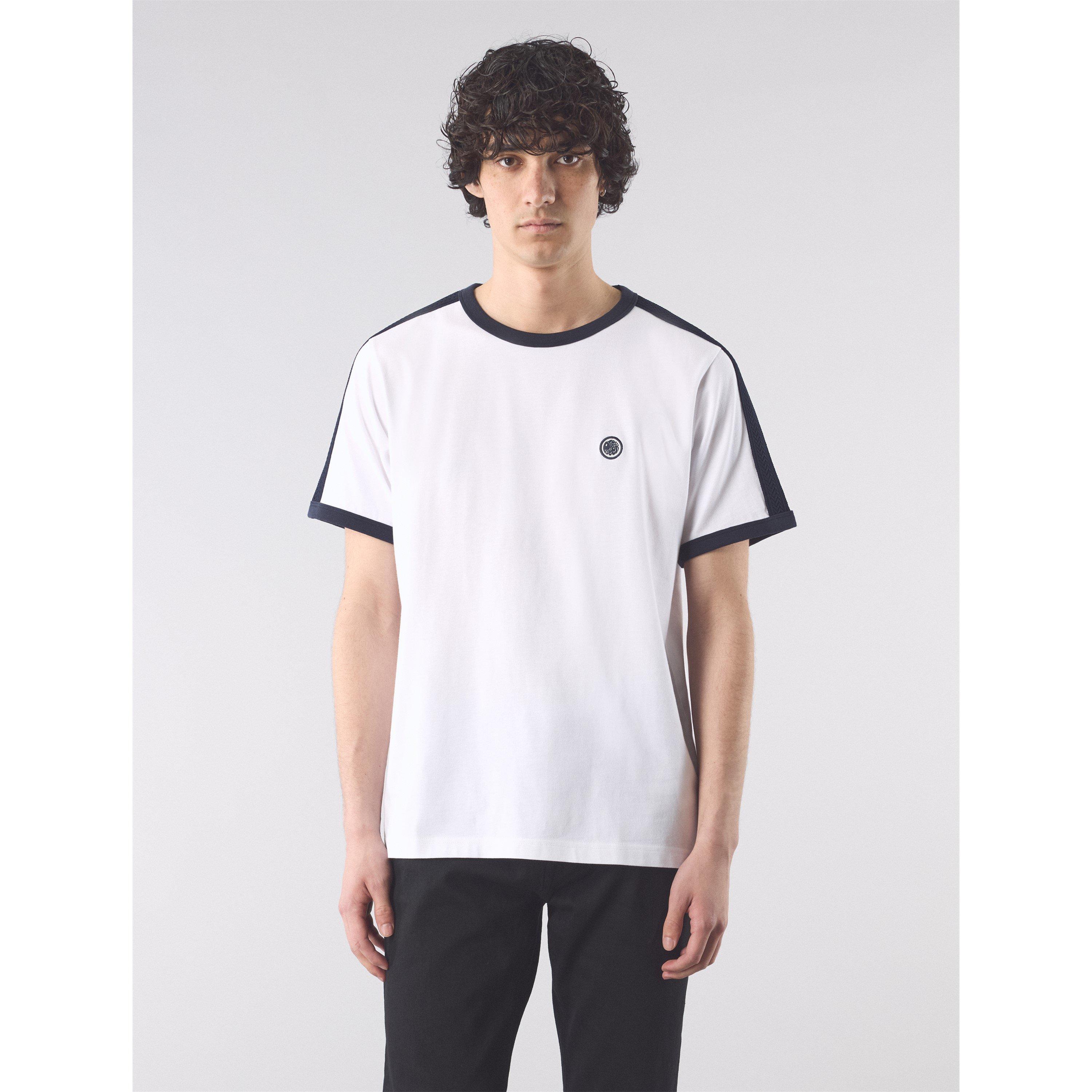 Hvid - Pretty Green - Men's PG Denton Short-Sleeve Regular Fit T-Shirt - 3