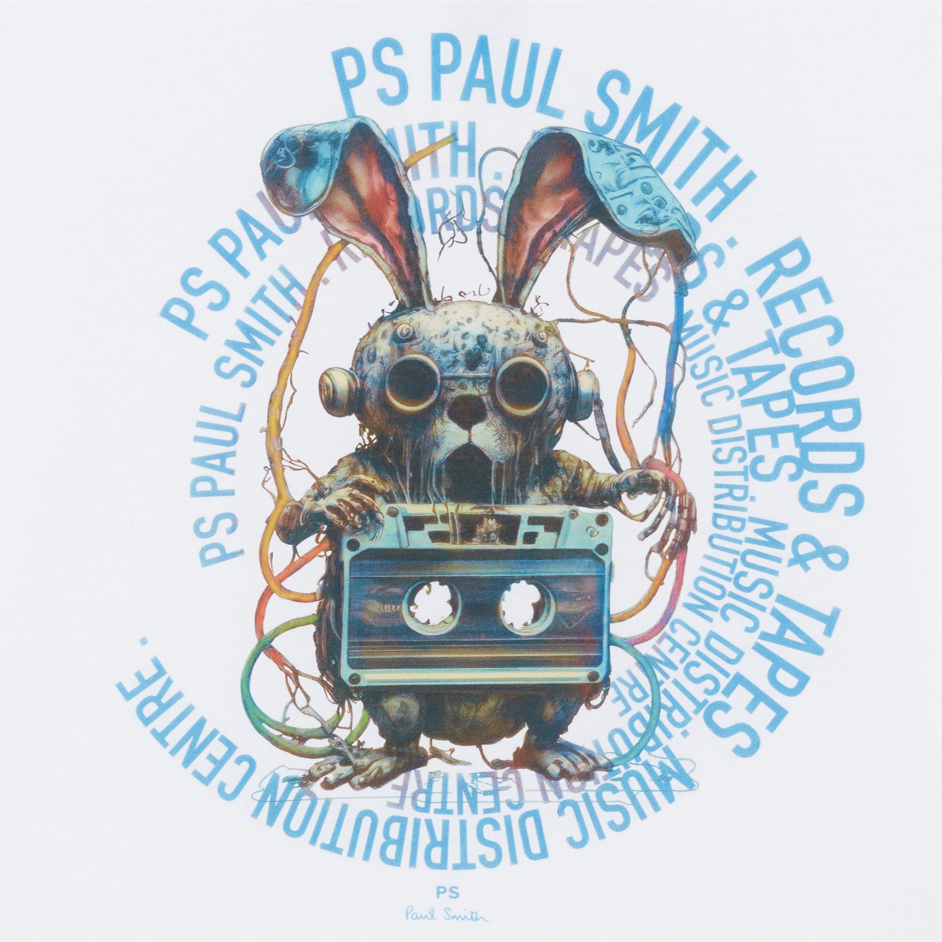 White 01 - PS Paul Smith - Bunny Graphic Tee - 2